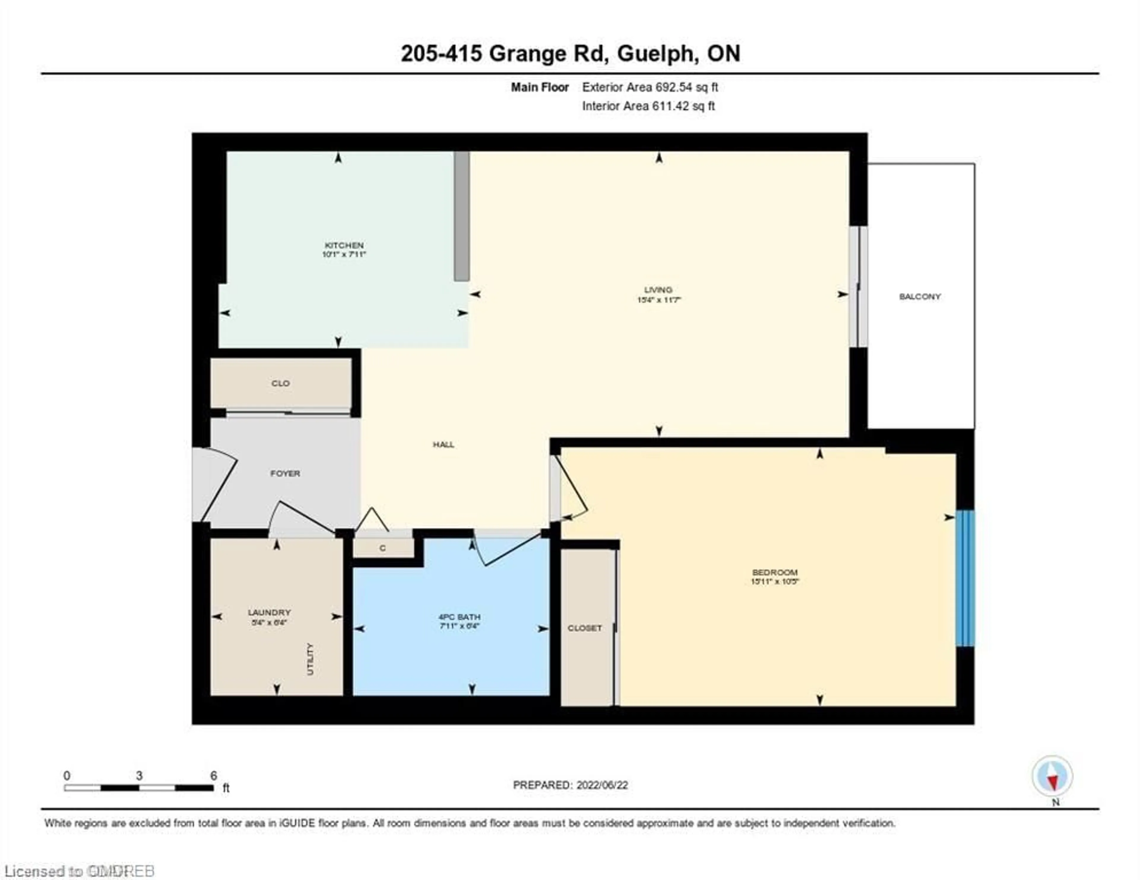 Floor plan for 415 Grange Rd #205, Guelph Ontario N1E 0C4