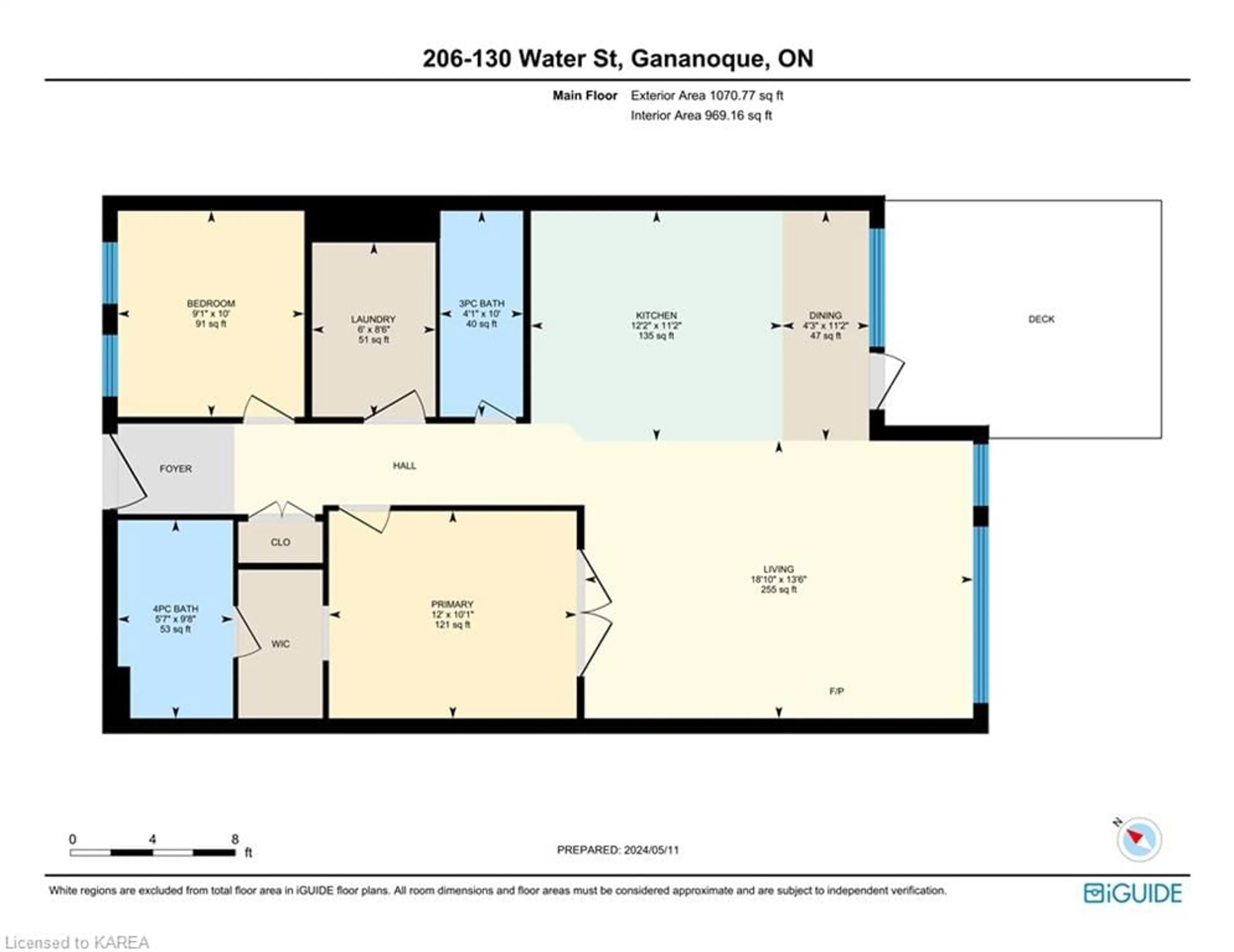 Floor plan for 130 Water Street St #206, Gananoque Ontario K7G 2C4