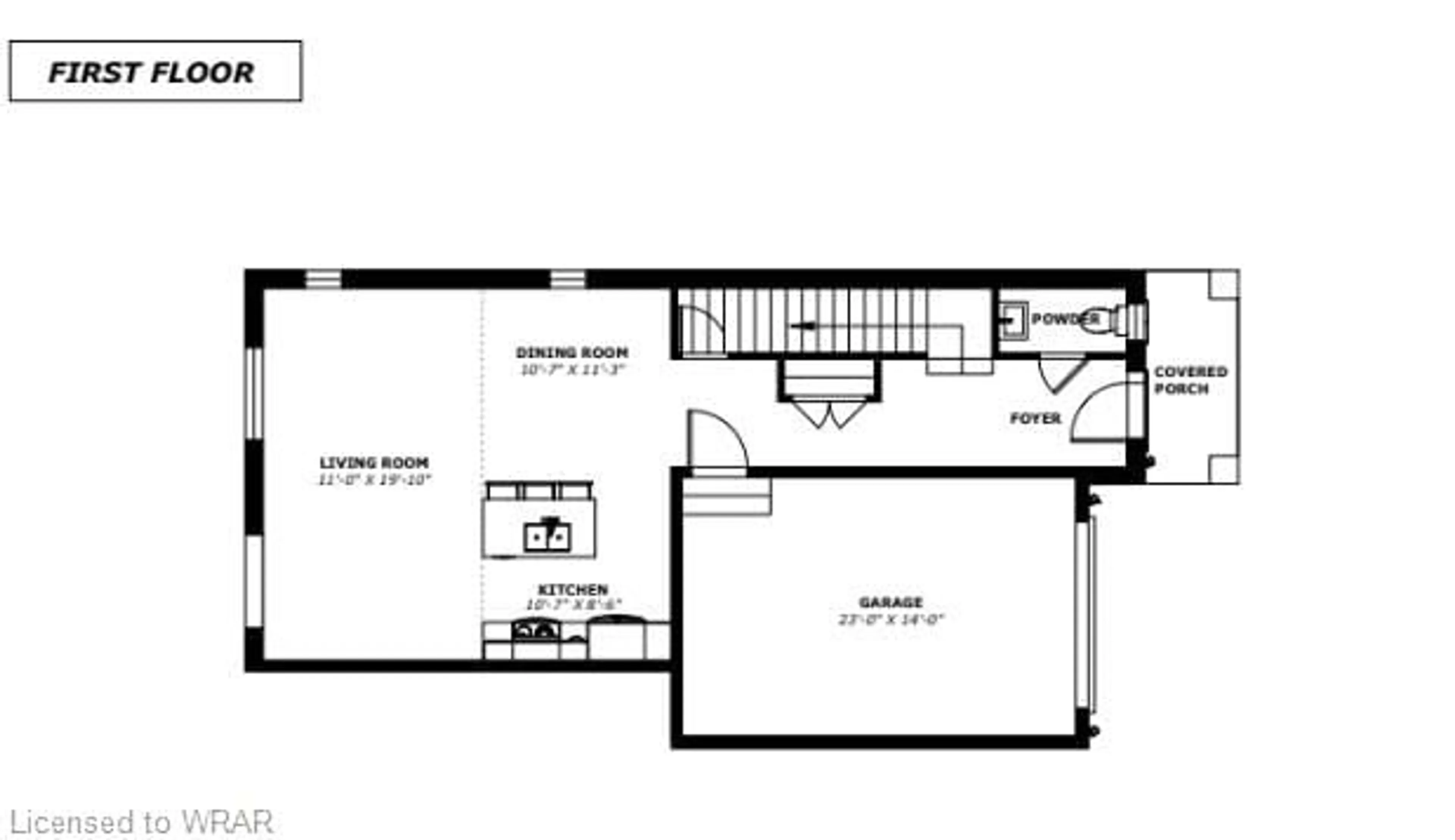 Floor plan for 102 Thackeray Way, Harriston Ontario N0G 1Z0