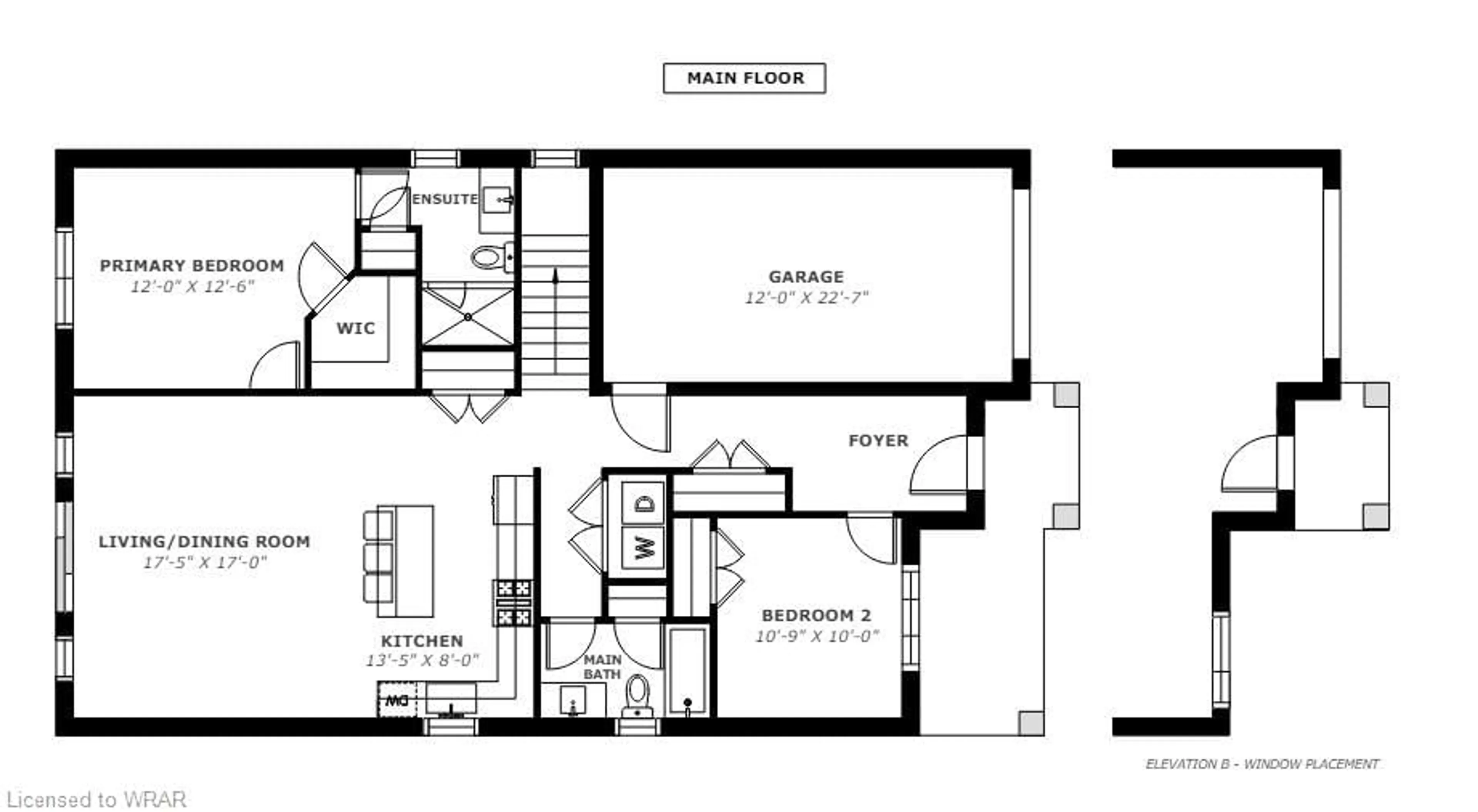 Floor plan for 105 Thackeray Way, Harriston Ontario N0G 1Z0