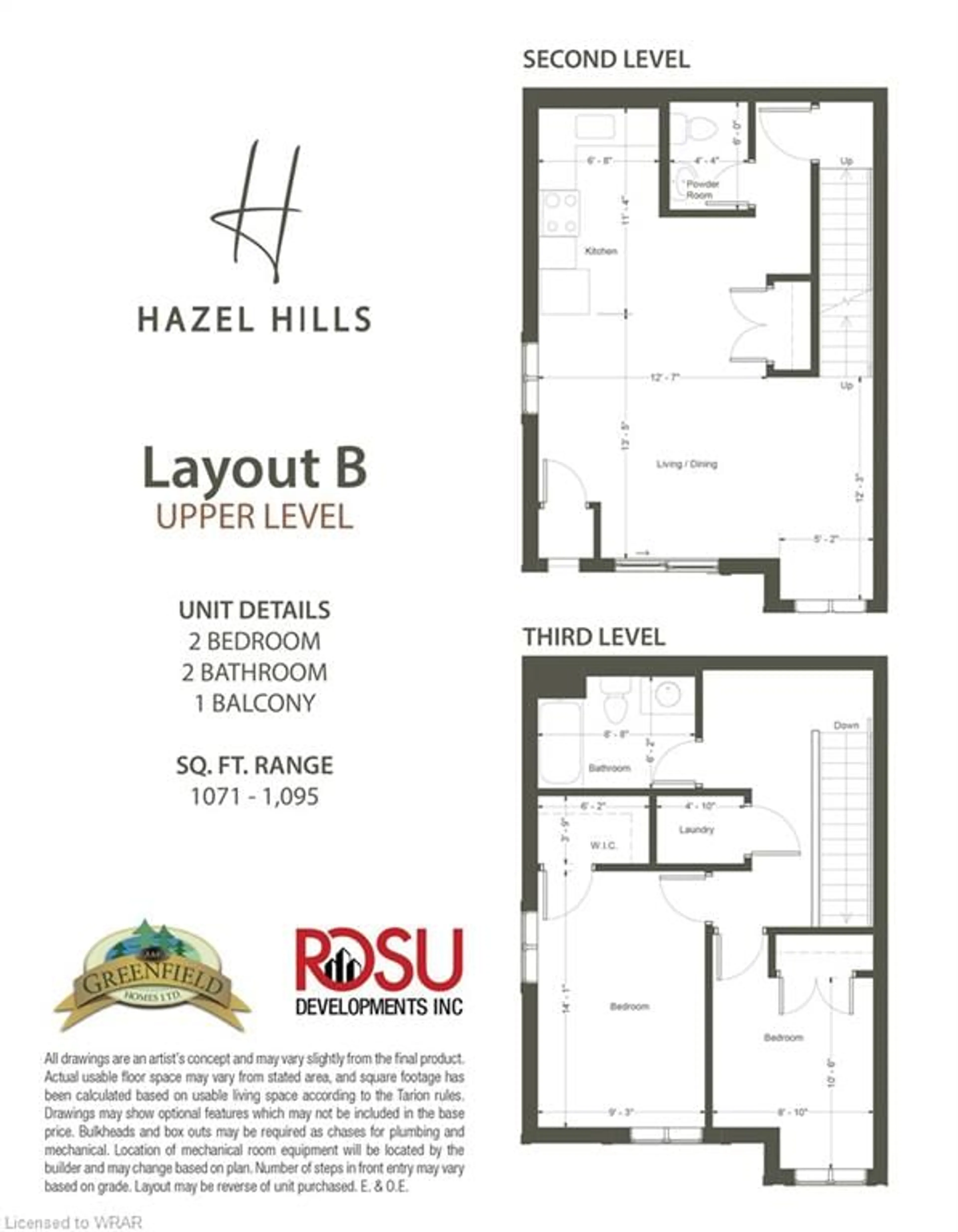 Floor plan for 42 Hazelglen Dr #6, Kitchener Ontario N2M 2E2