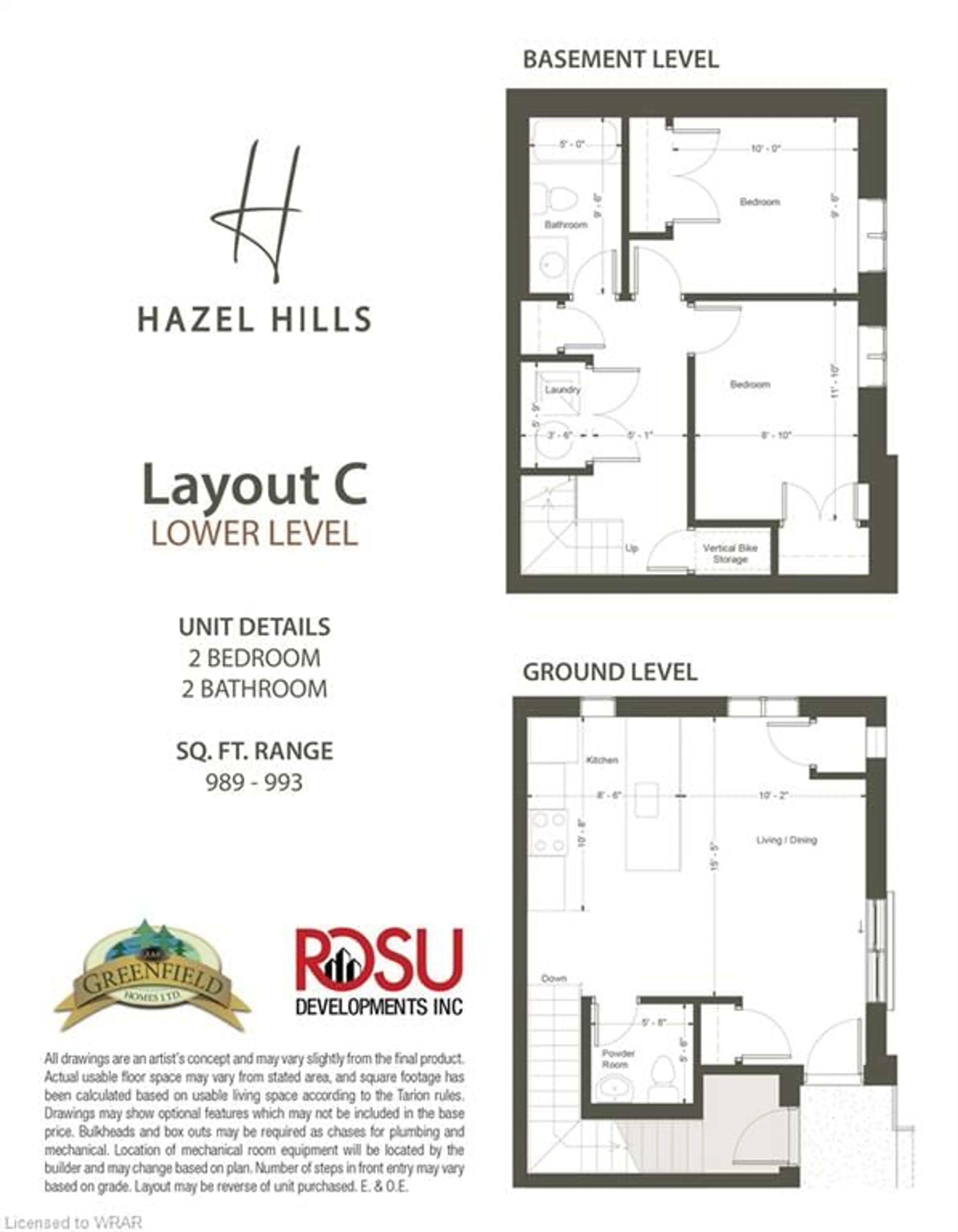Floor plan for 42 Hazelglen Dr #9, Kitchener Ontario N2M 2E2