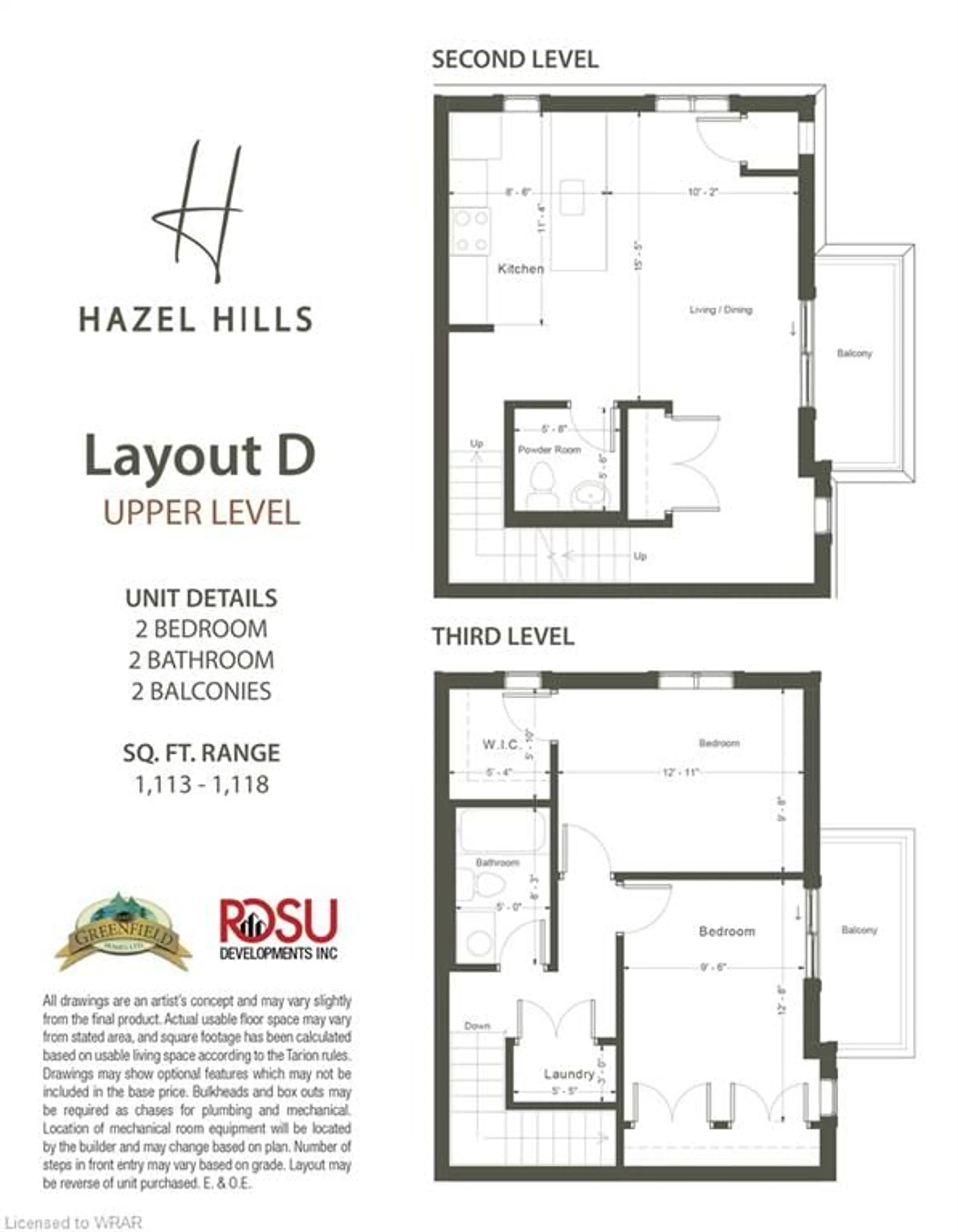 Floor plan for 42 Hazelglen Dr #11, Kitchener Ontario N2M 2E2