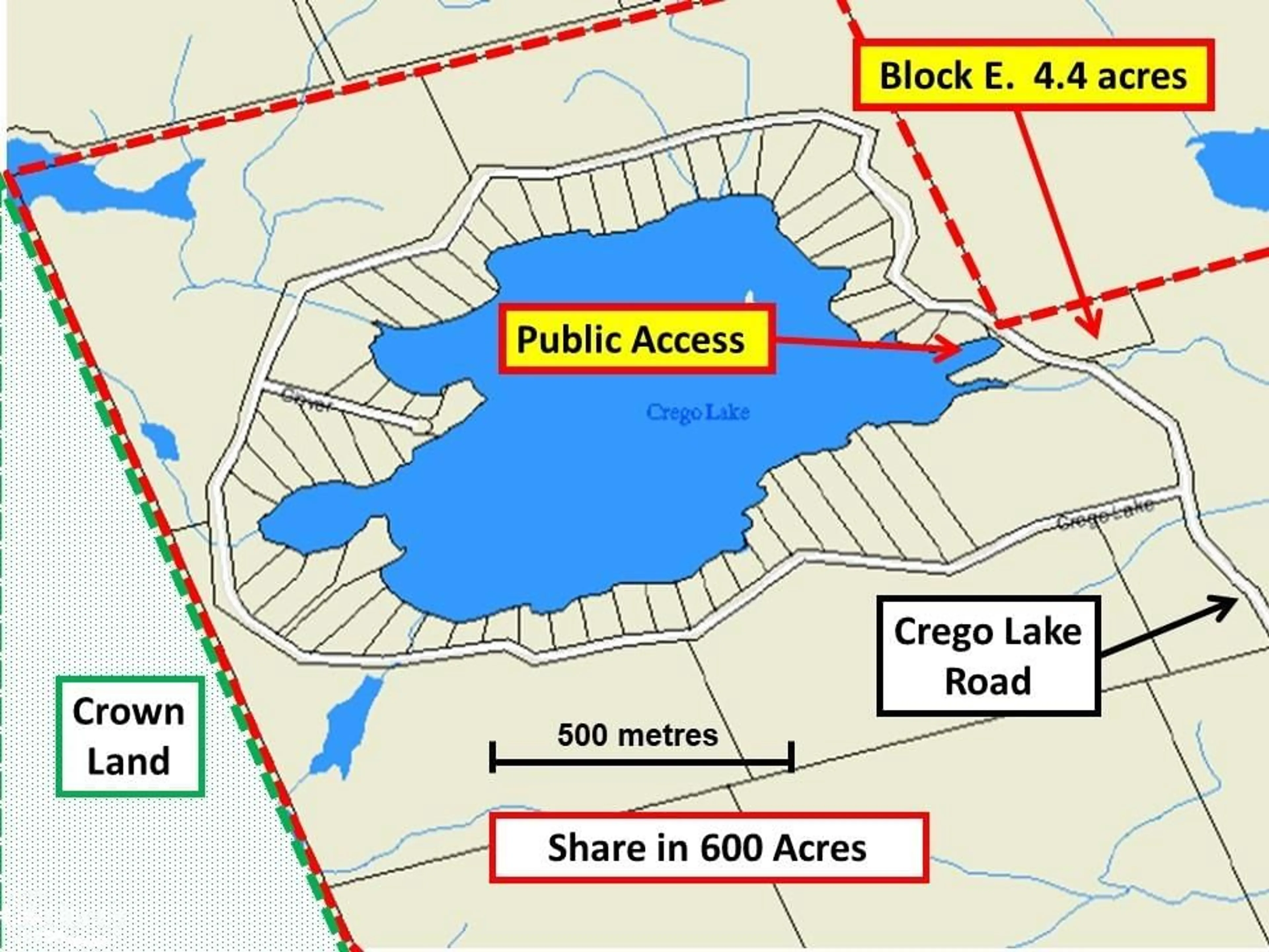 Picture of a map for BESIDE 225 Crego Lake Rd, Kinmount Ontario K0M 2A0