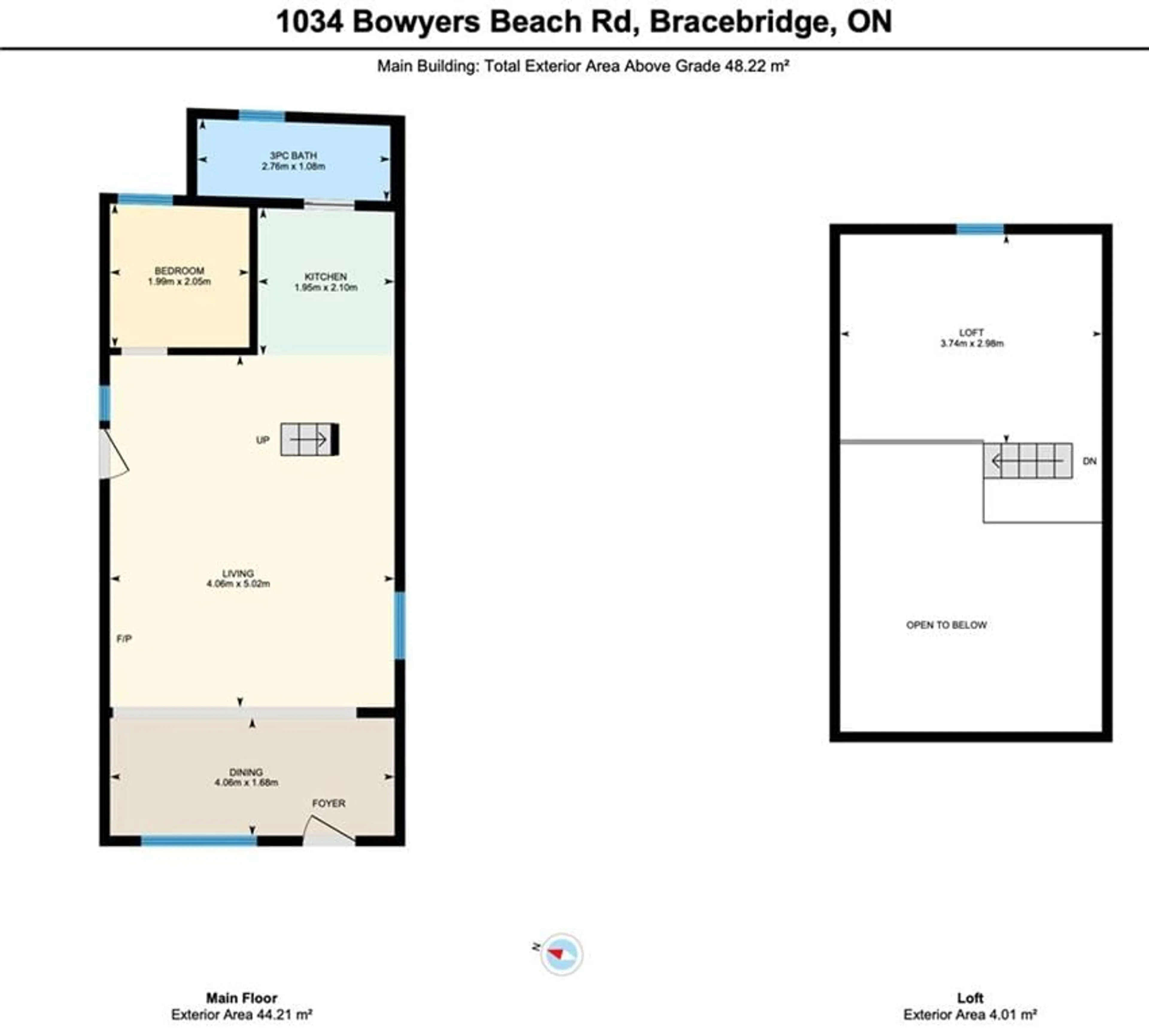 Floor plan for 1034 Bowyers Beach Rd, Bracebridge Ontario P1L 1W8