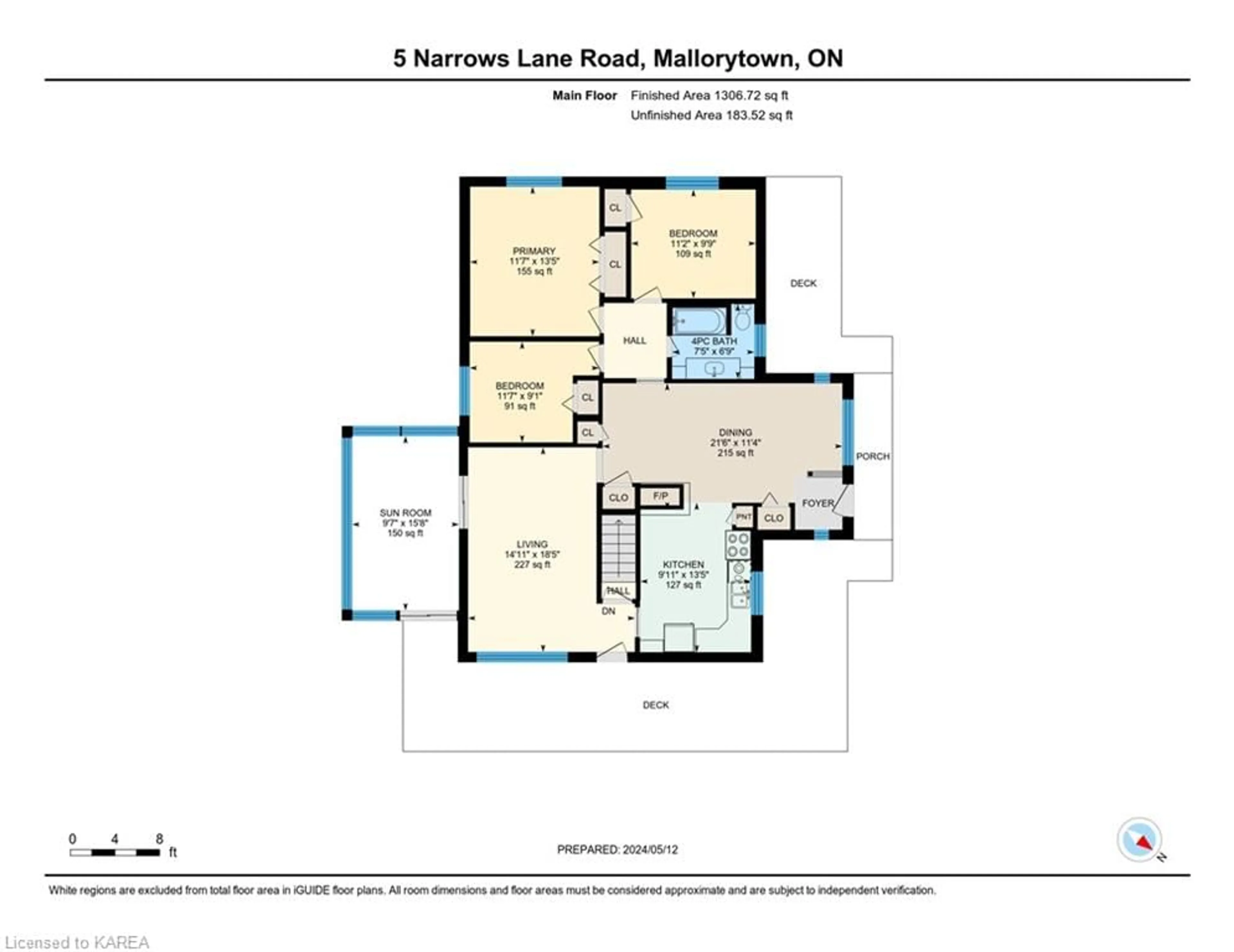 Floor plan for 5 Narrows Lane Rd Lane, Mallorytown Ontario K0E 1R0