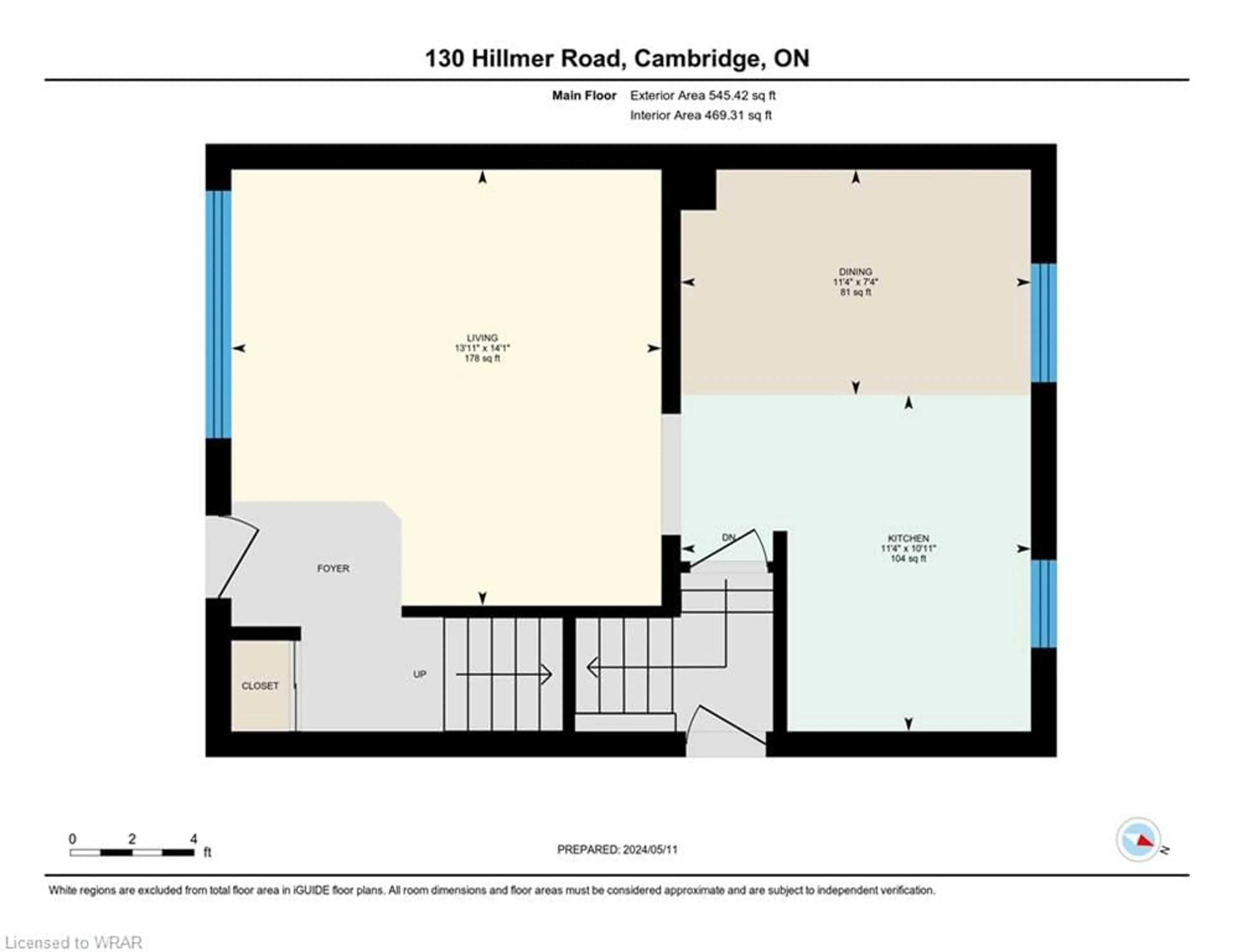 Floor plan for 130 Hillmer Rd, Cambridge Ontario N1R 6N8