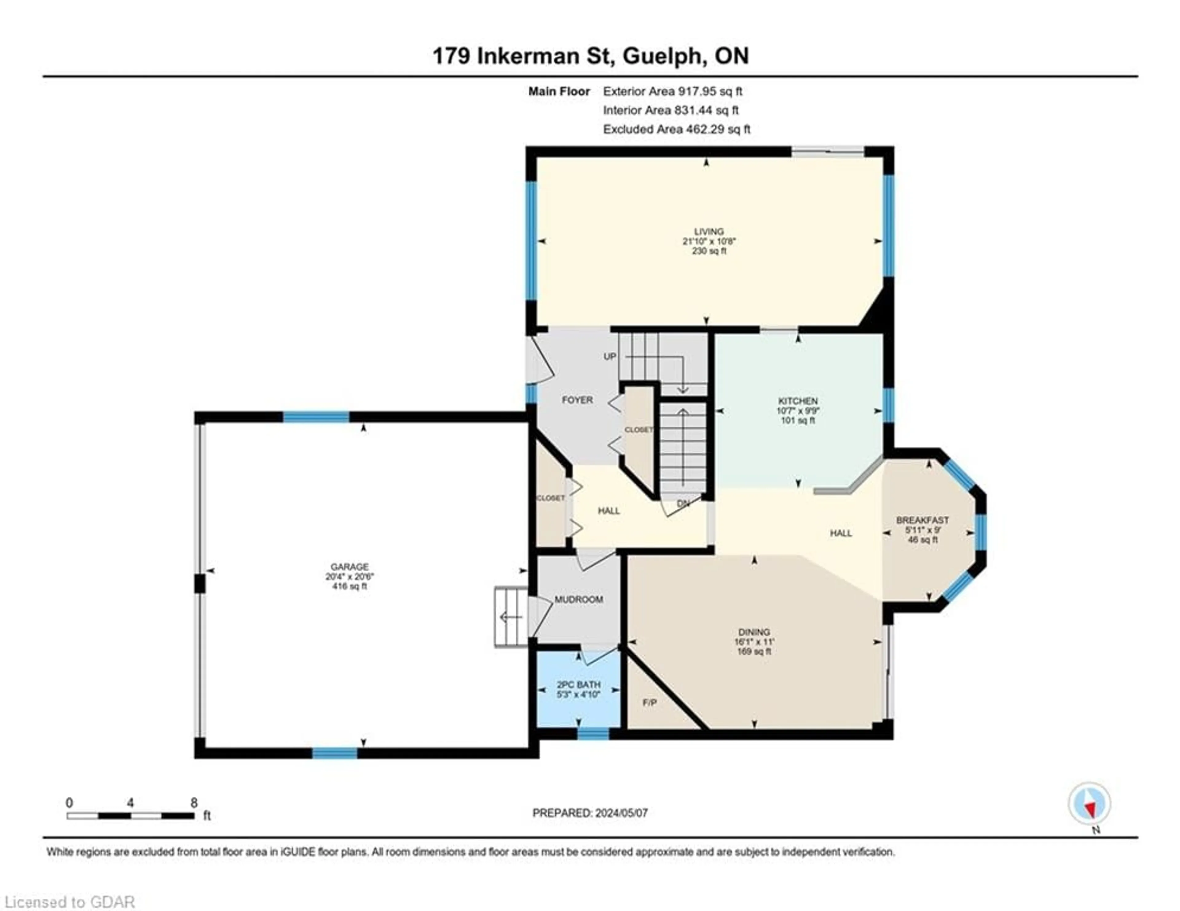 Floor plan for 179 Inkerman St, Guelph Ontario N1H 3E1