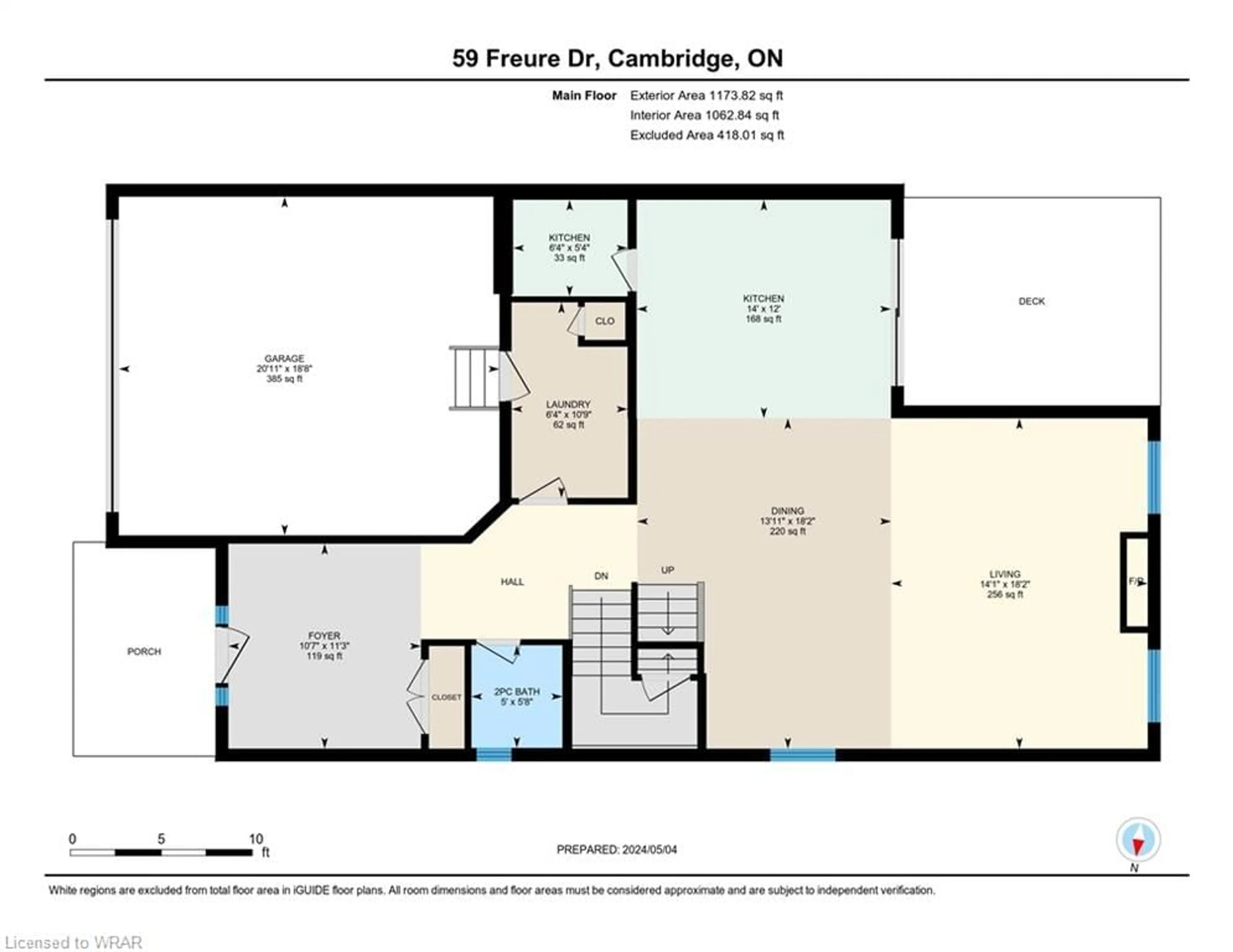 Floor plan for 59 Freure Dr, Cambridge Ontario N1S 0A2