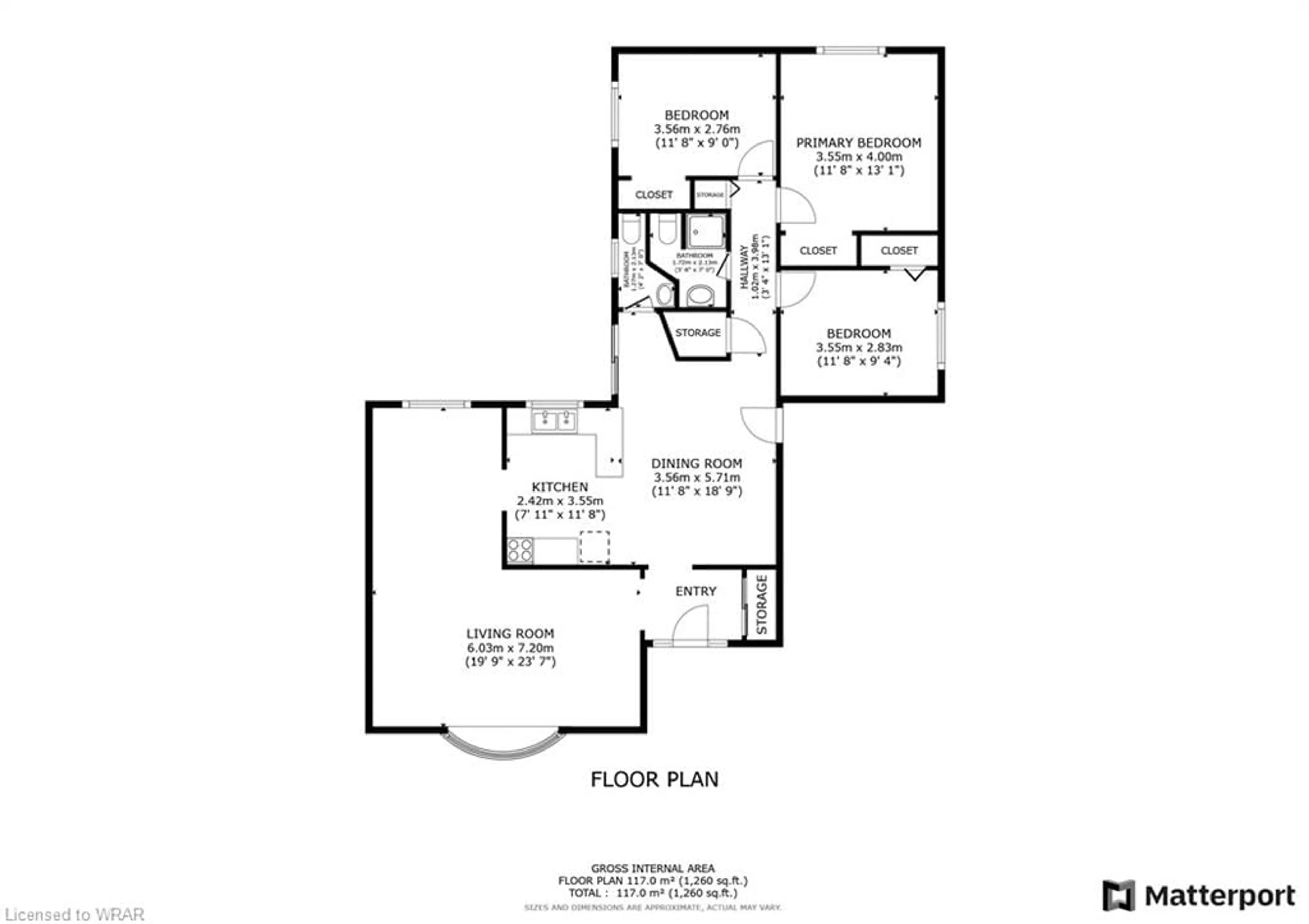 Floor plan for 182 Lynnbrook Cres, Waterloo Ontario N2L 4X3