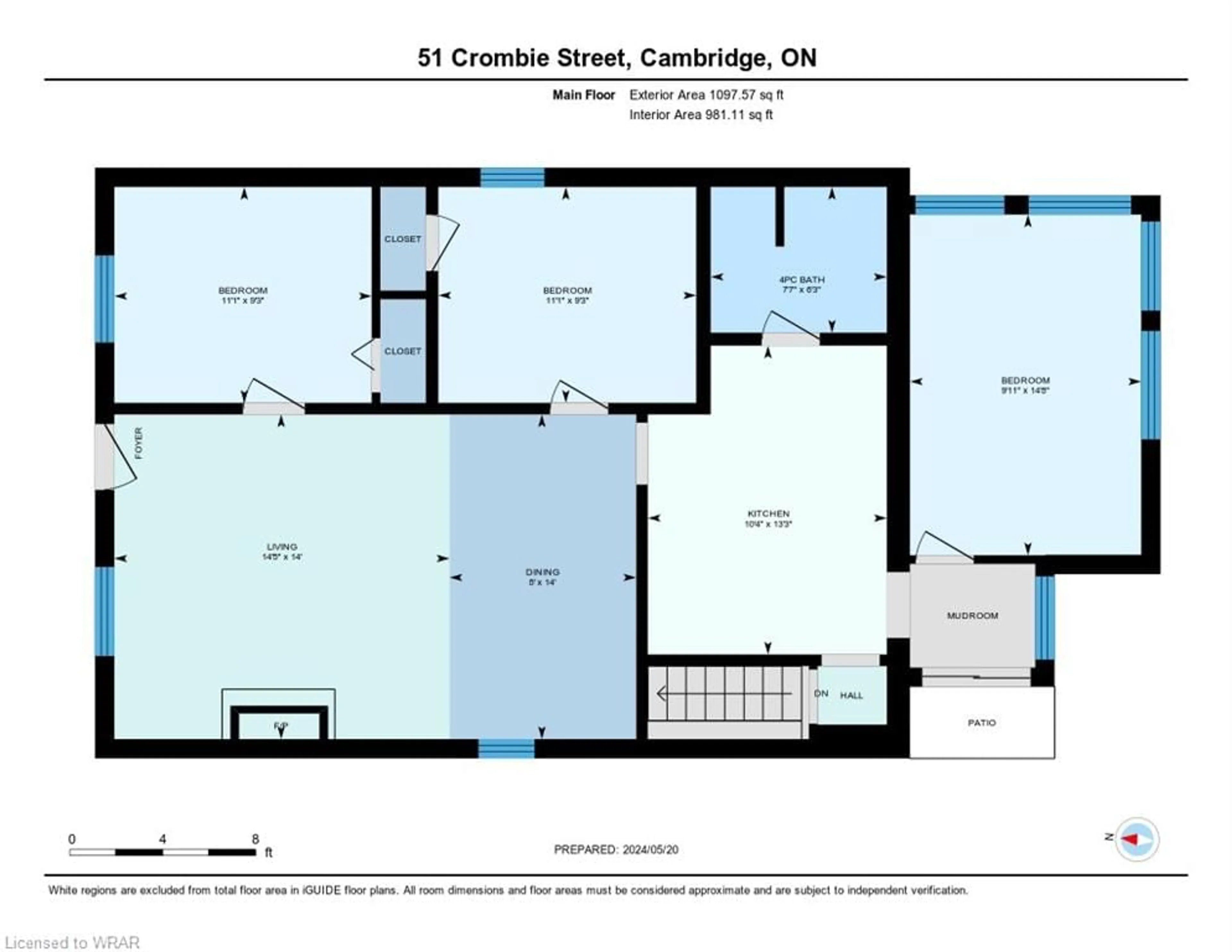 Floor plan for 51 Crombie St, Cambridge Ontario N1S 1Y5