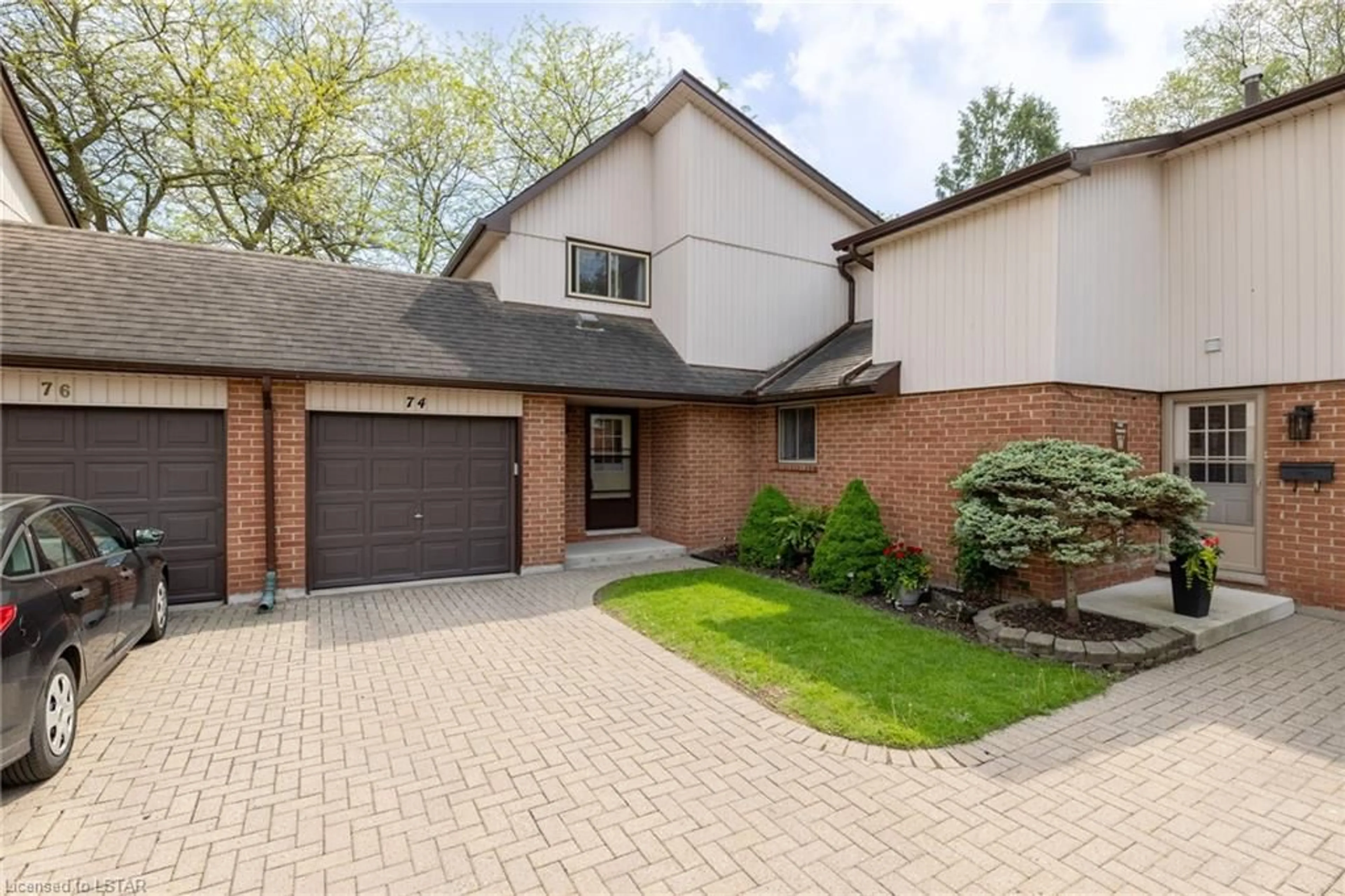Home with brick exterior material for 971 Adelaide St #74, London Ontario N6E 2H3