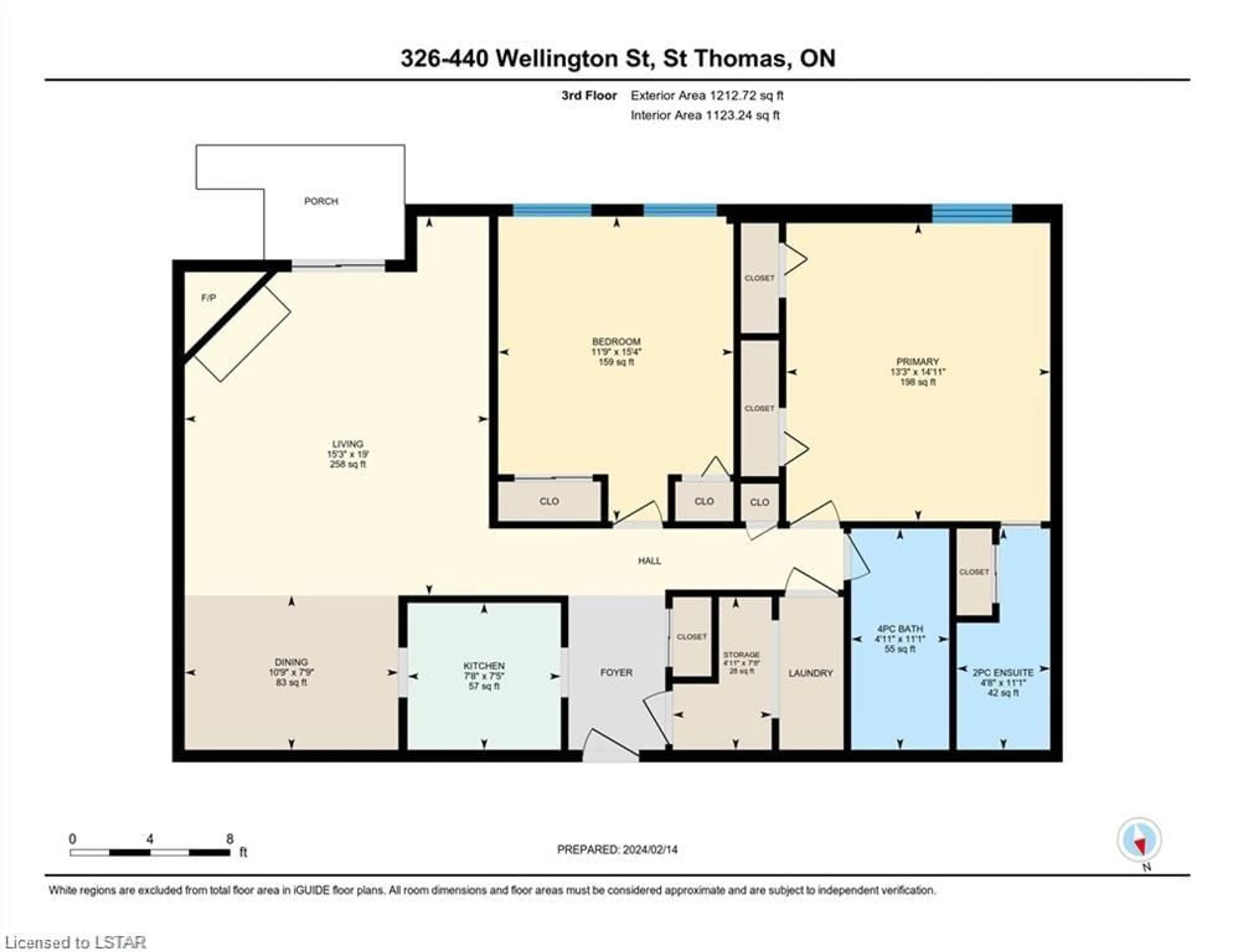 Floor plan for 440 Wellington St #326, St. Thomas Ontario N5R 5X5
