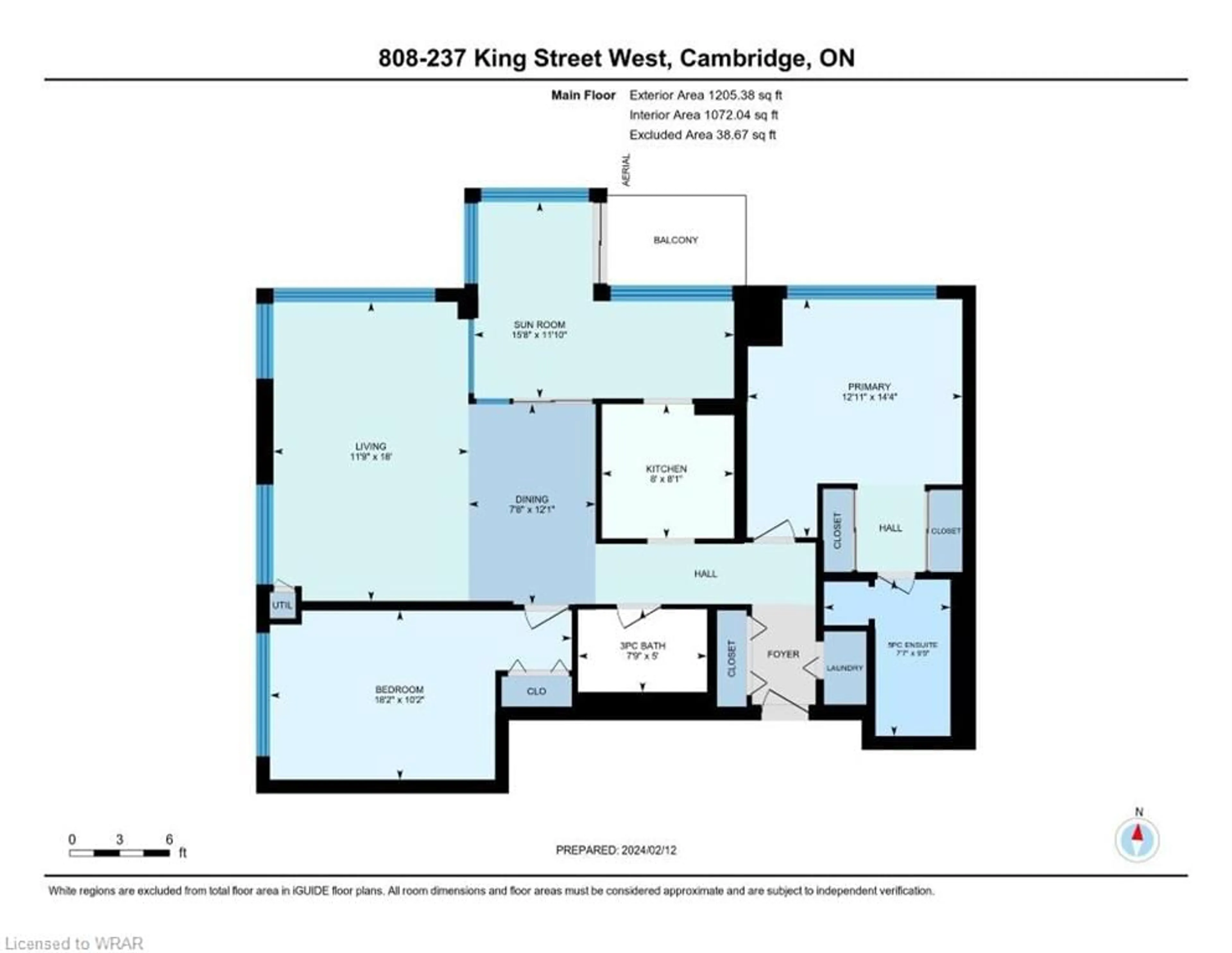 Floor plan for 237 King St #808, Cambridge Ontario N3H 5L2