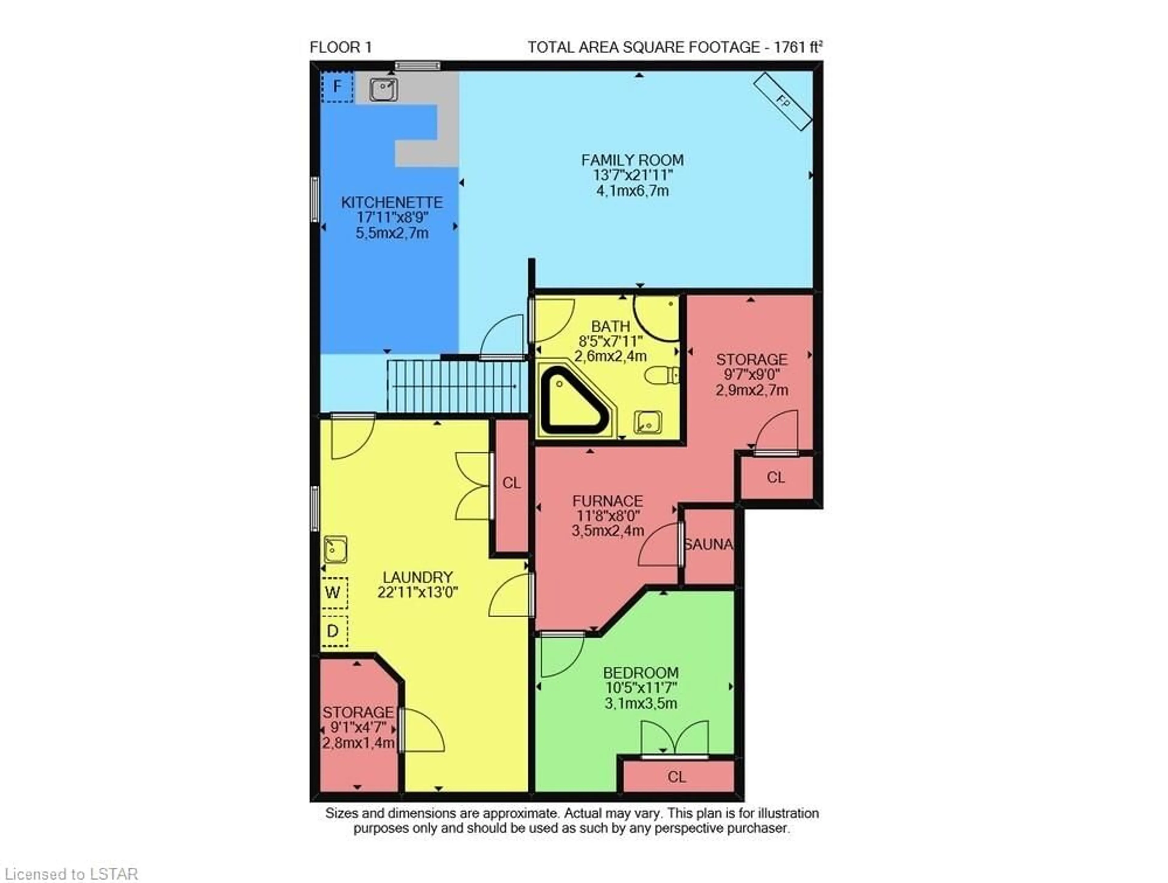 Floor plan for 358 Ferndale Ave, London Ontario N6C 5K7