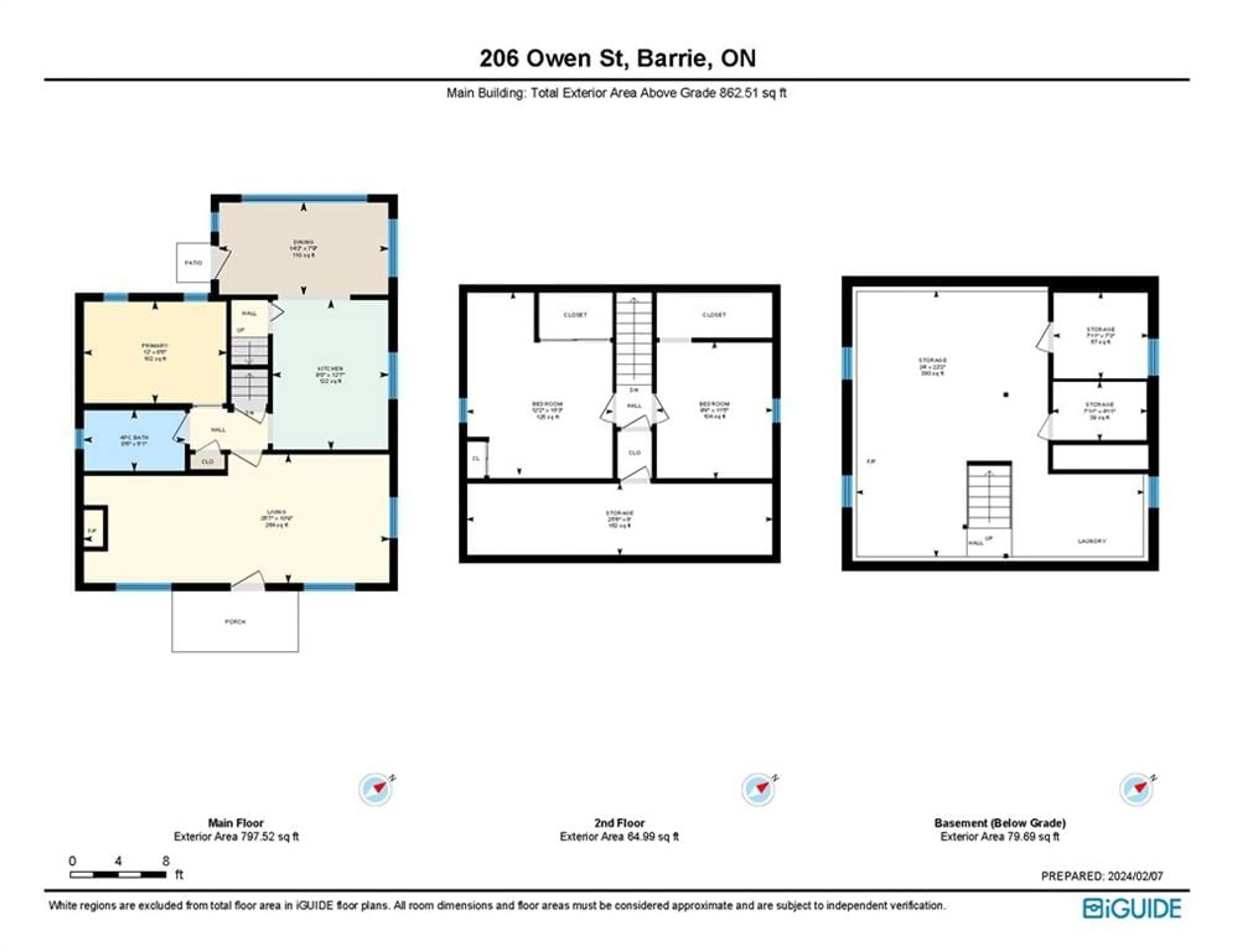 Floor plan for 206 Owen St, Barrie Ontario L4M 3J2