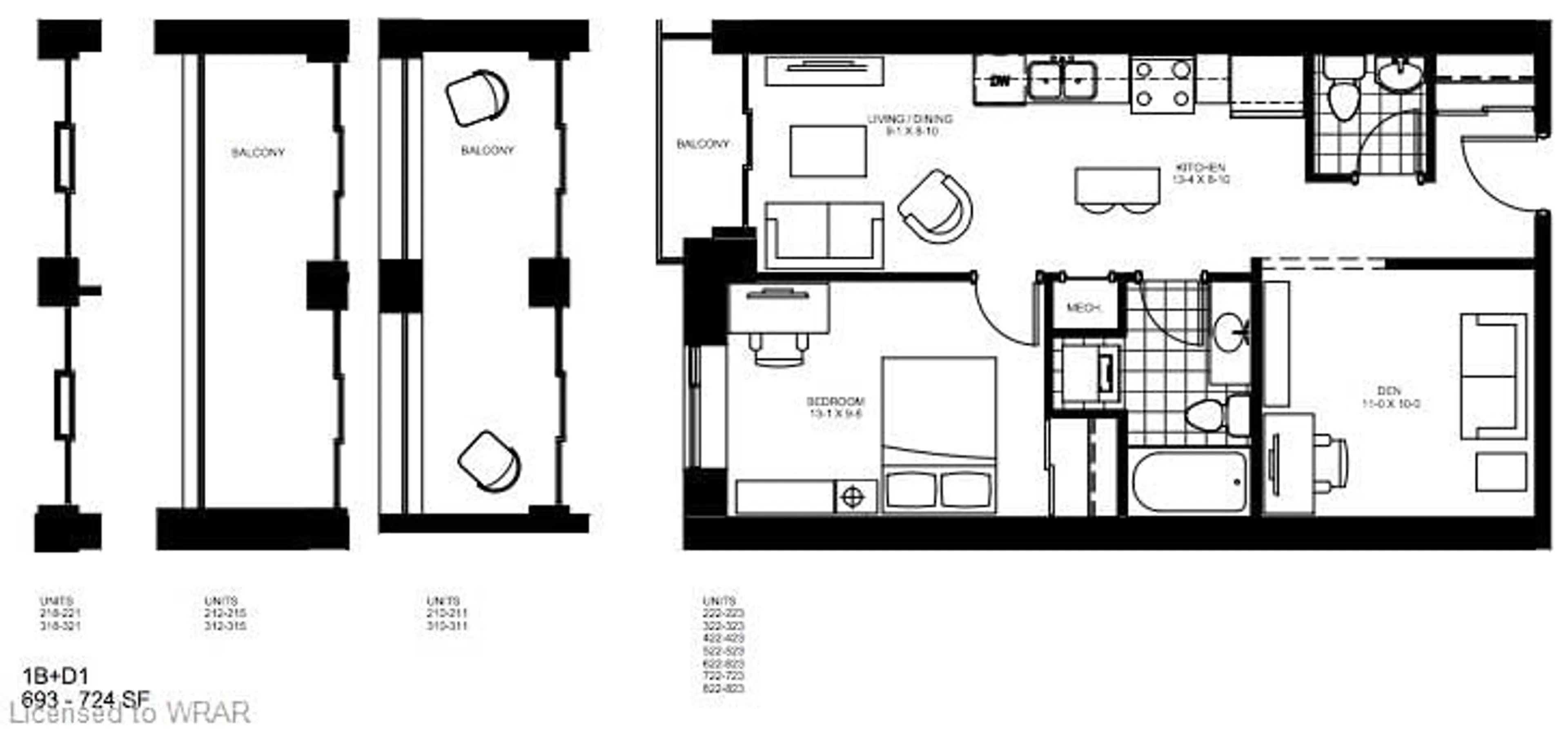 Floor plan for 280 Lester St #312, Waterloo Ontario N2L 0G2