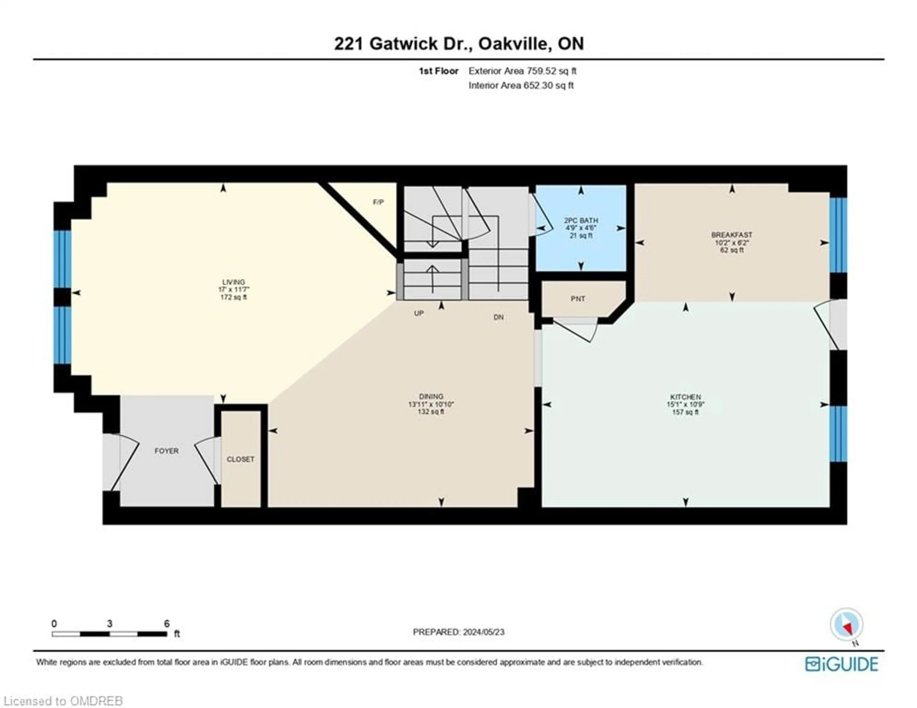 Floor plan for 221 Gatwick Dr, Oakville Ontario L6H 6T6