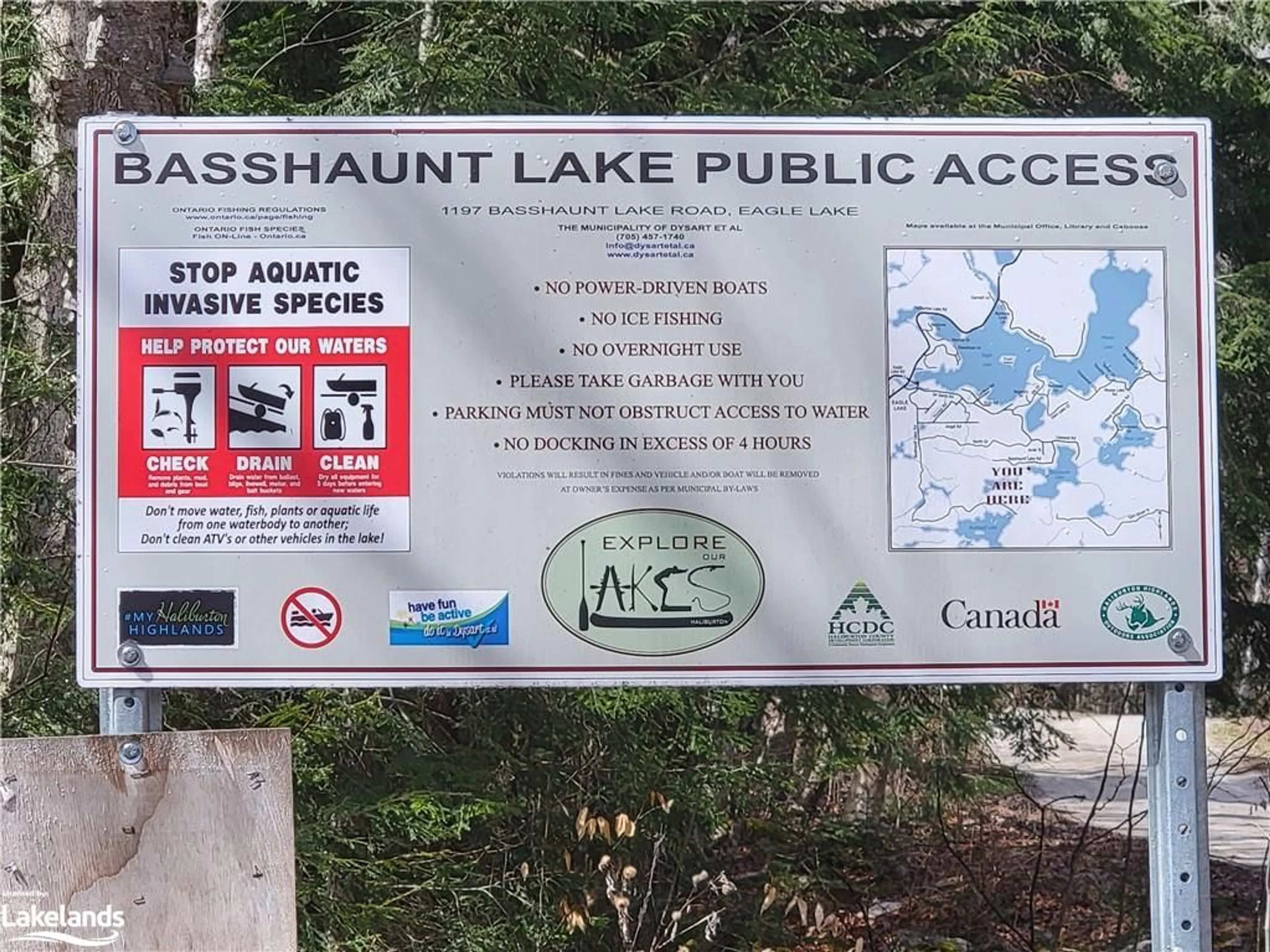 Picture of a map for LOT 101 Basshaunt Lake Rd, Dysart Ontario K0M 1S0