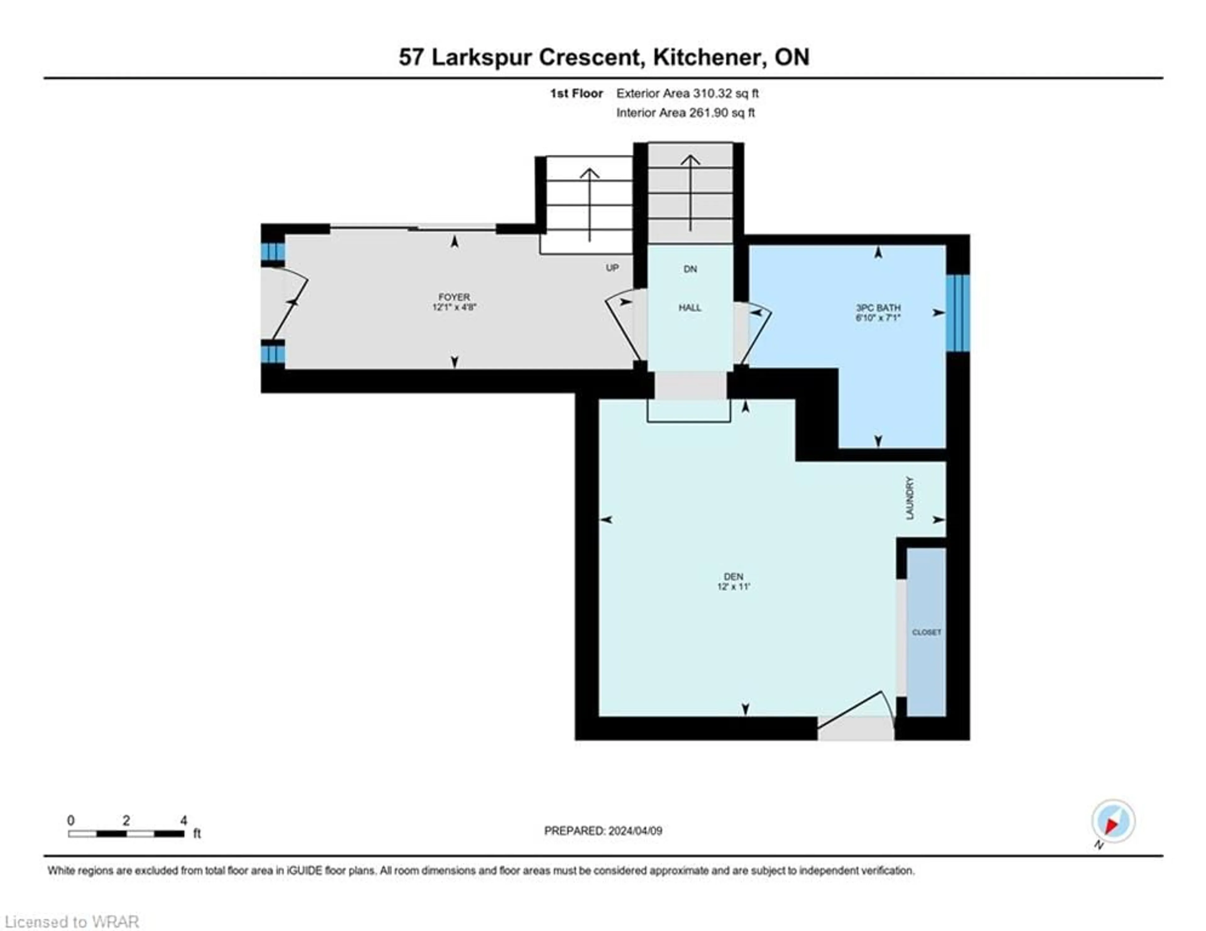 Floor plan for 57 Larkspur Cres, Kitchener Ontario N2M 4W8