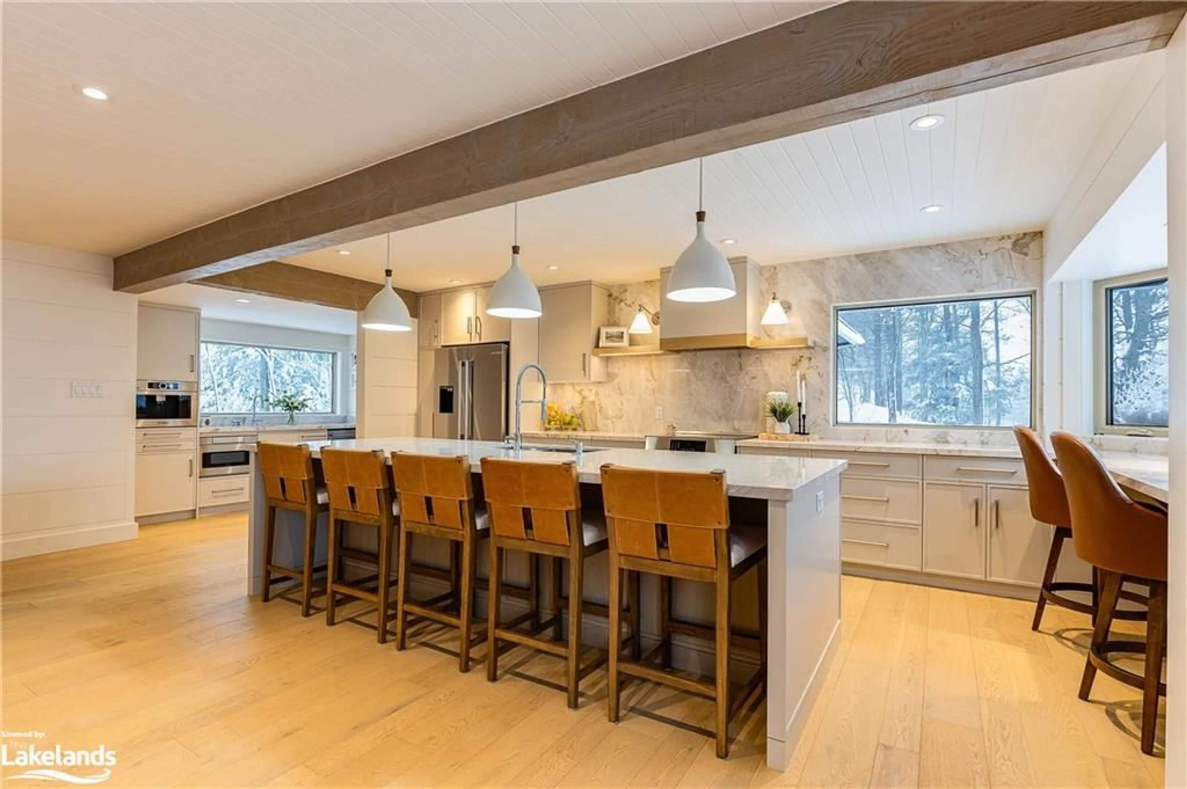 Open concept kitchen for 36 Oakridge Rd, McDougall Ontario P2A 2W9