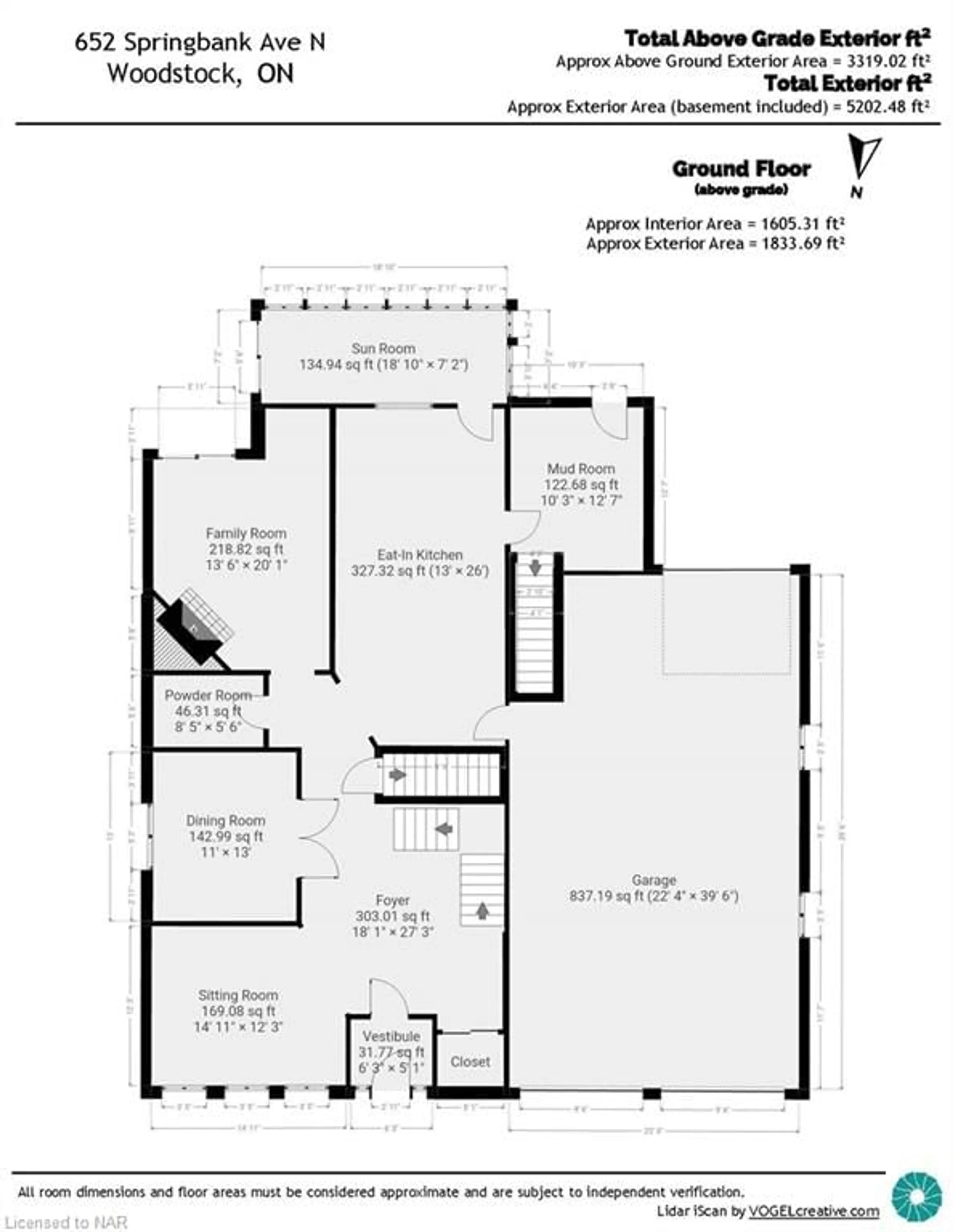 Floor plan for 652 Springbank Avenue, North Ave, Woodstock Ontario N4T 1E2