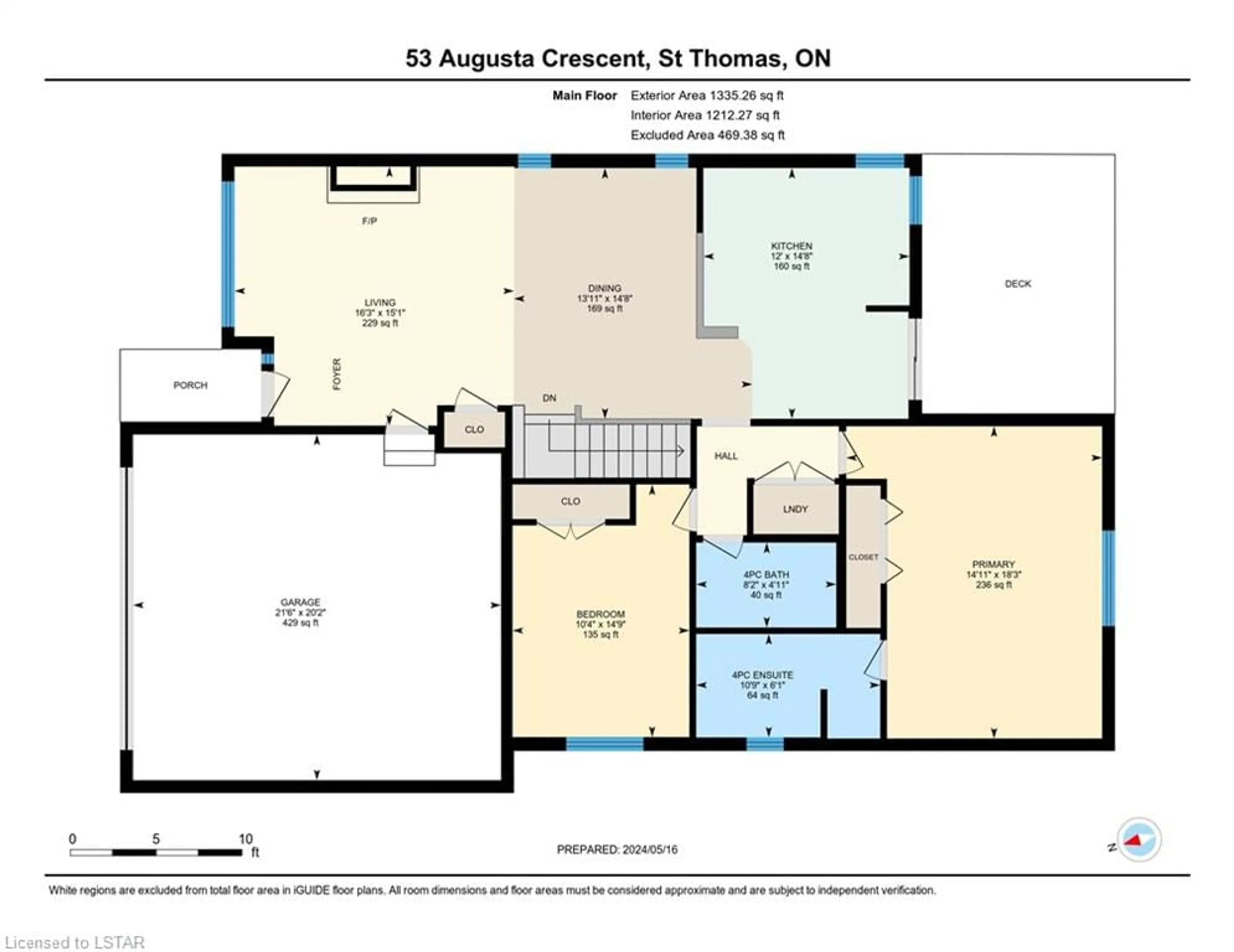 Floor plan for 53 Augusta Cres, St. Thomas Ontario N5R 6K1