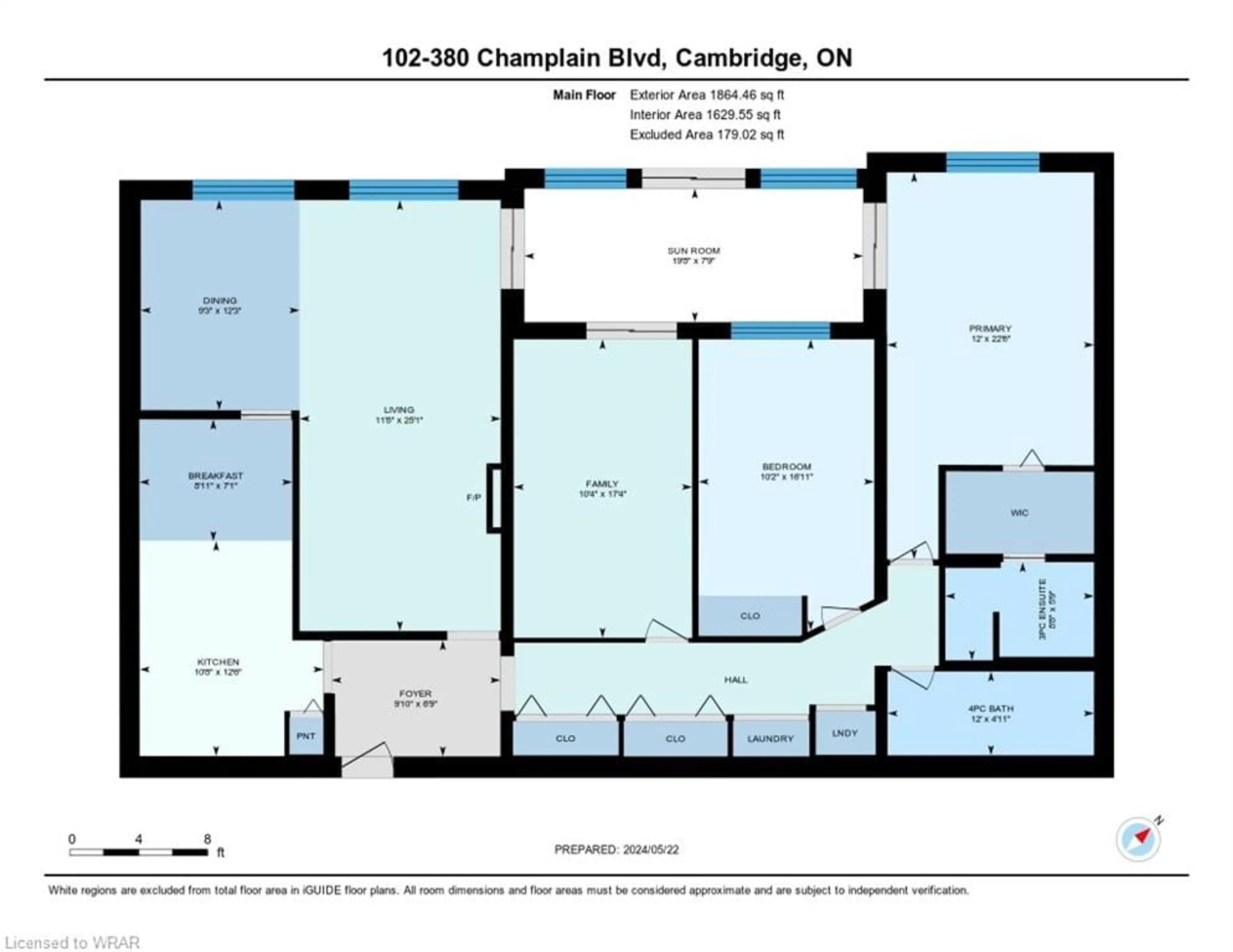 Floor plan for 380 Champlain Blvd #102, Cambridge Ontario N1R 7J6