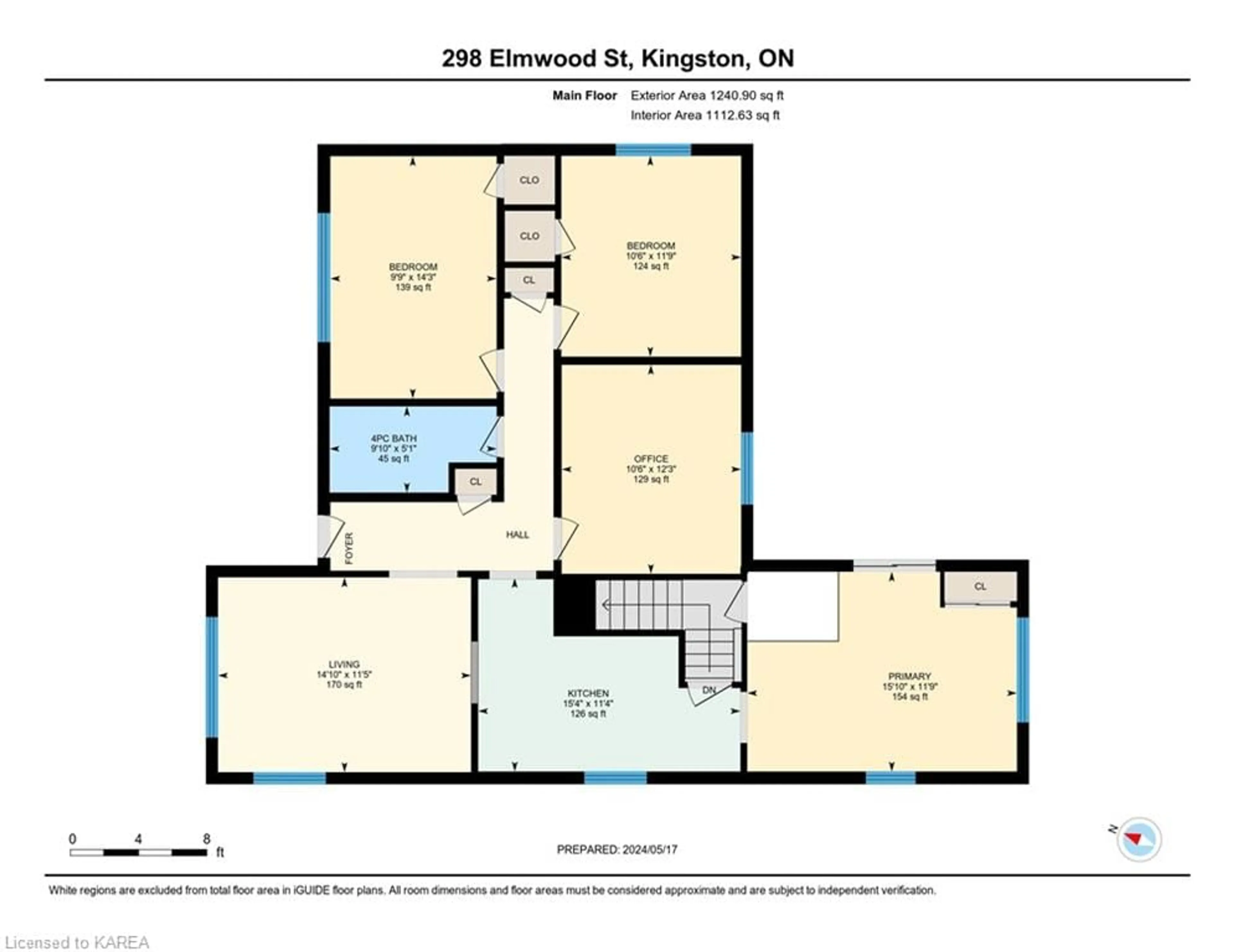 Floor plan for 298 Elmwood St, Kingston Ontario K7K 7E6