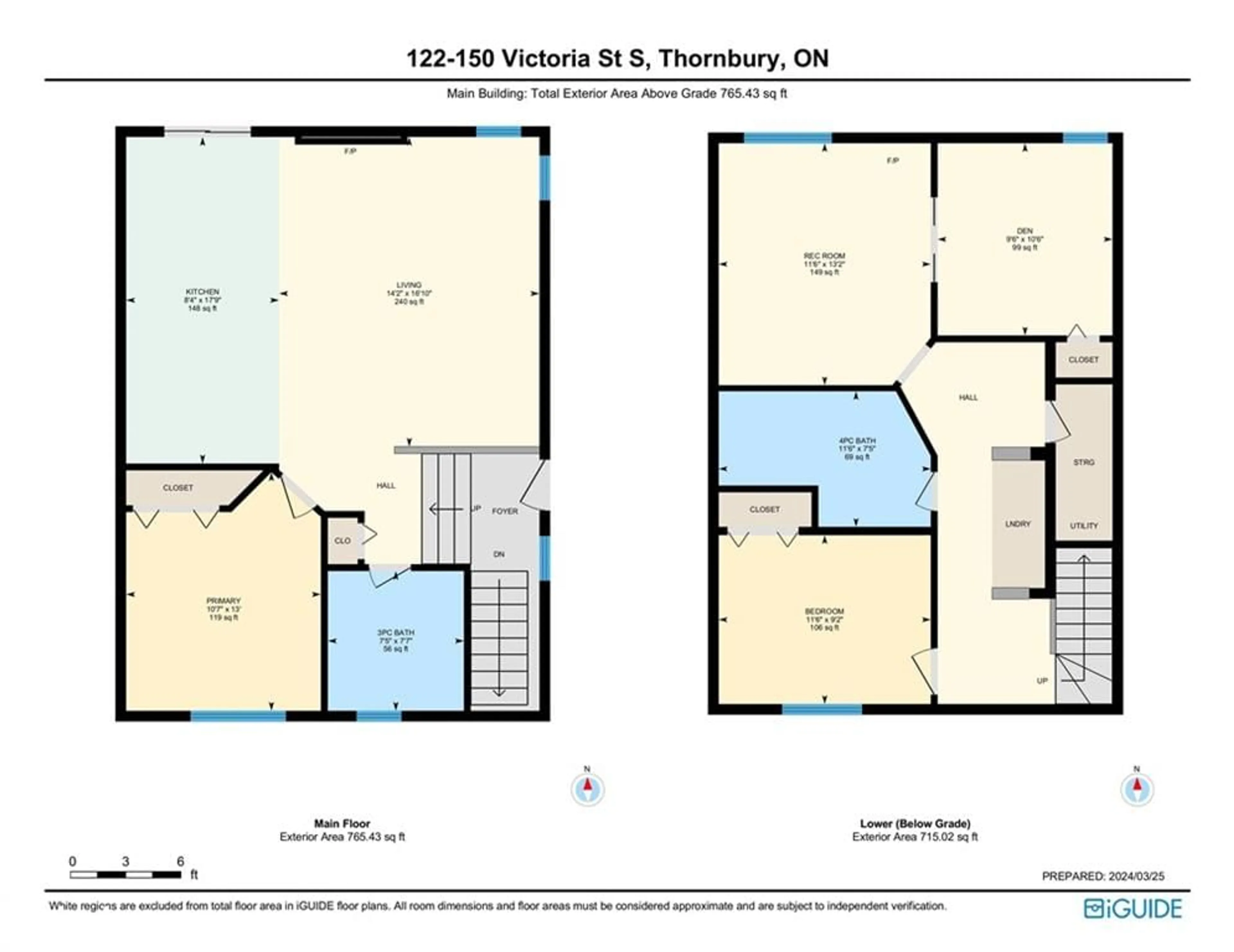 Floor plan for 150 Victoria St #122, Thornbury Ontario N0H 2P0