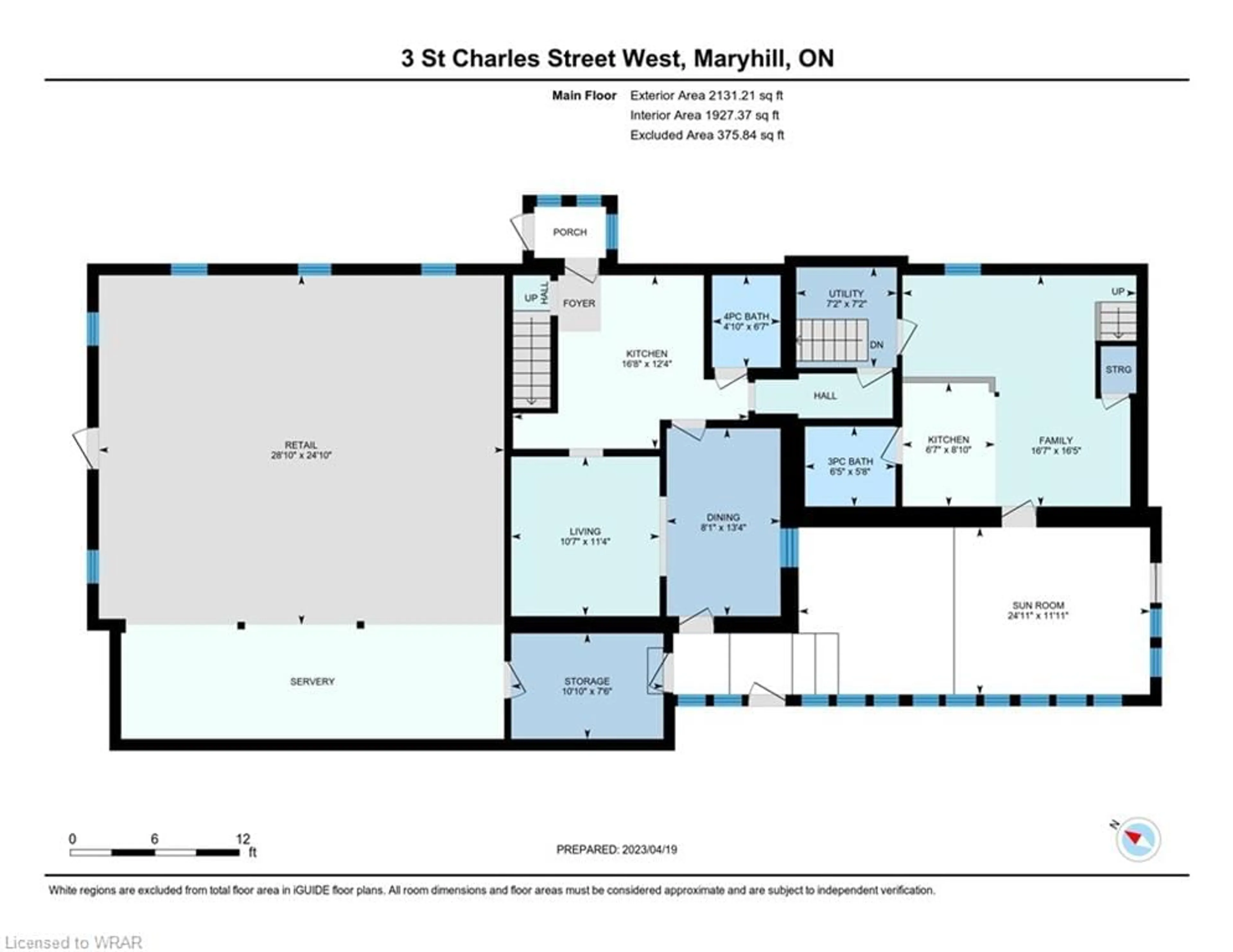 Floor plan for 3 St Charles St, Maryhill Ontario N0B 2B0