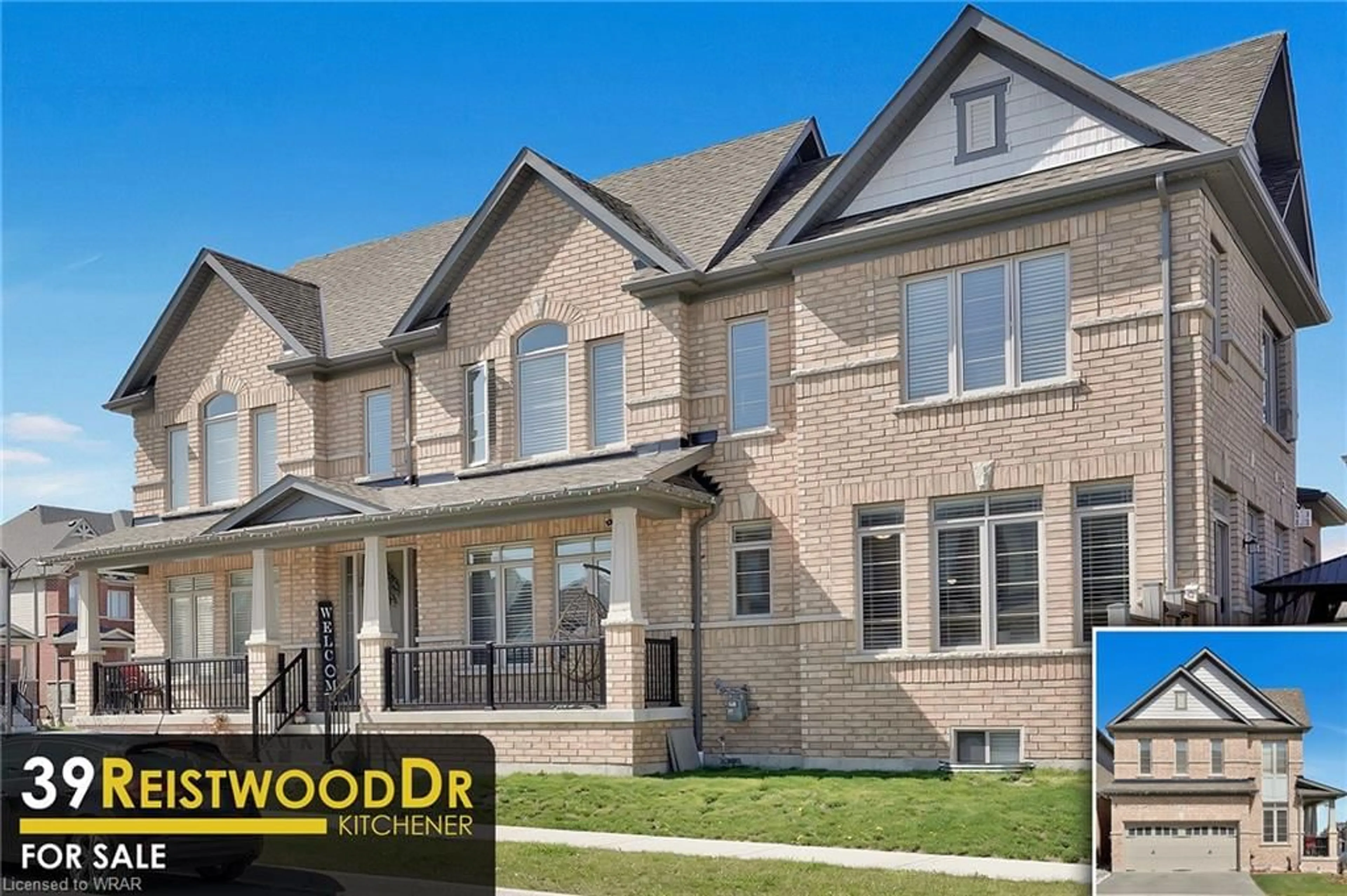 Home with brick exterior material for 39 Reistwood Dr, Kitchener Ontario N2R 0N8