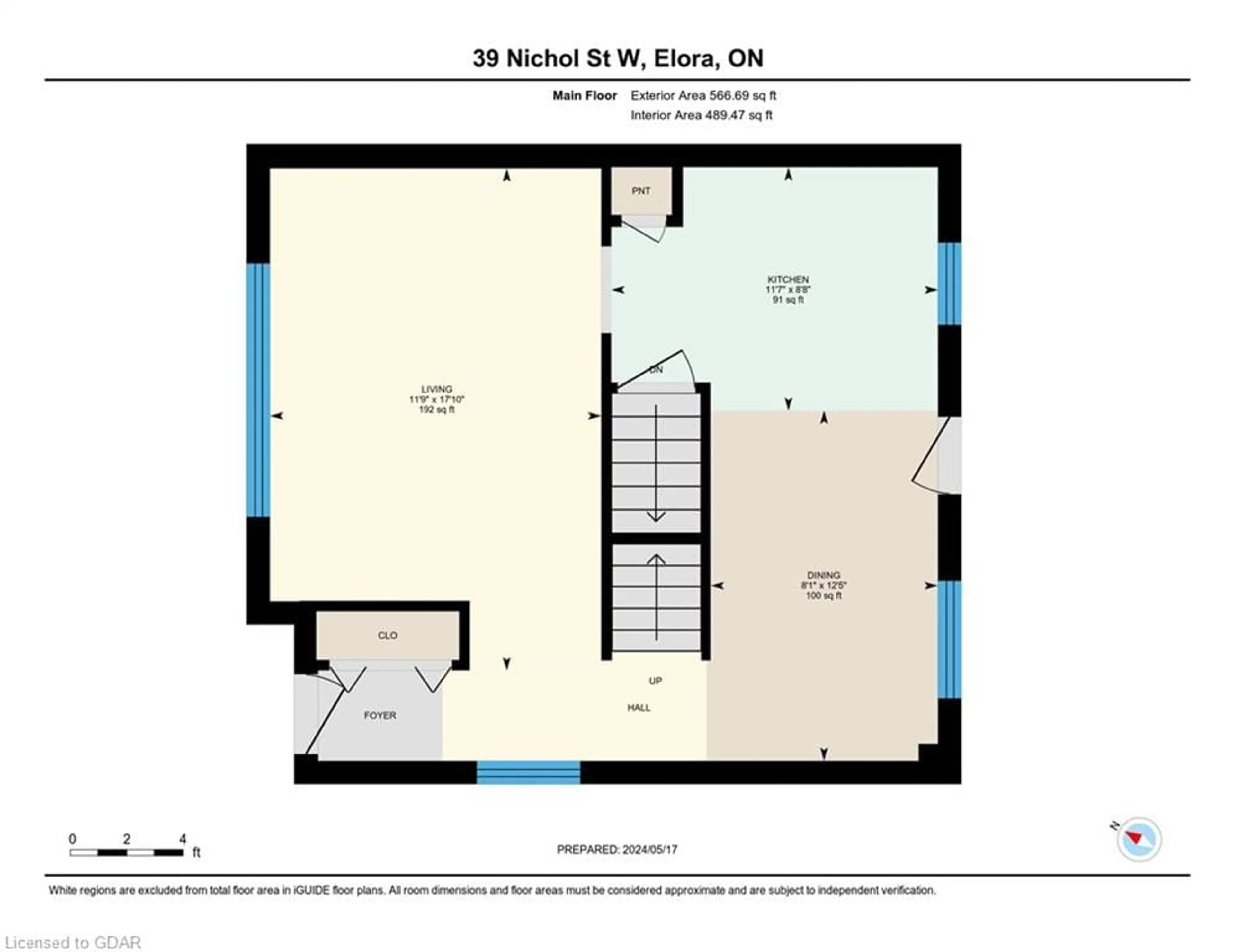 Floor plan for 39 Nichol St W, Elora Ontario N0B 1S0