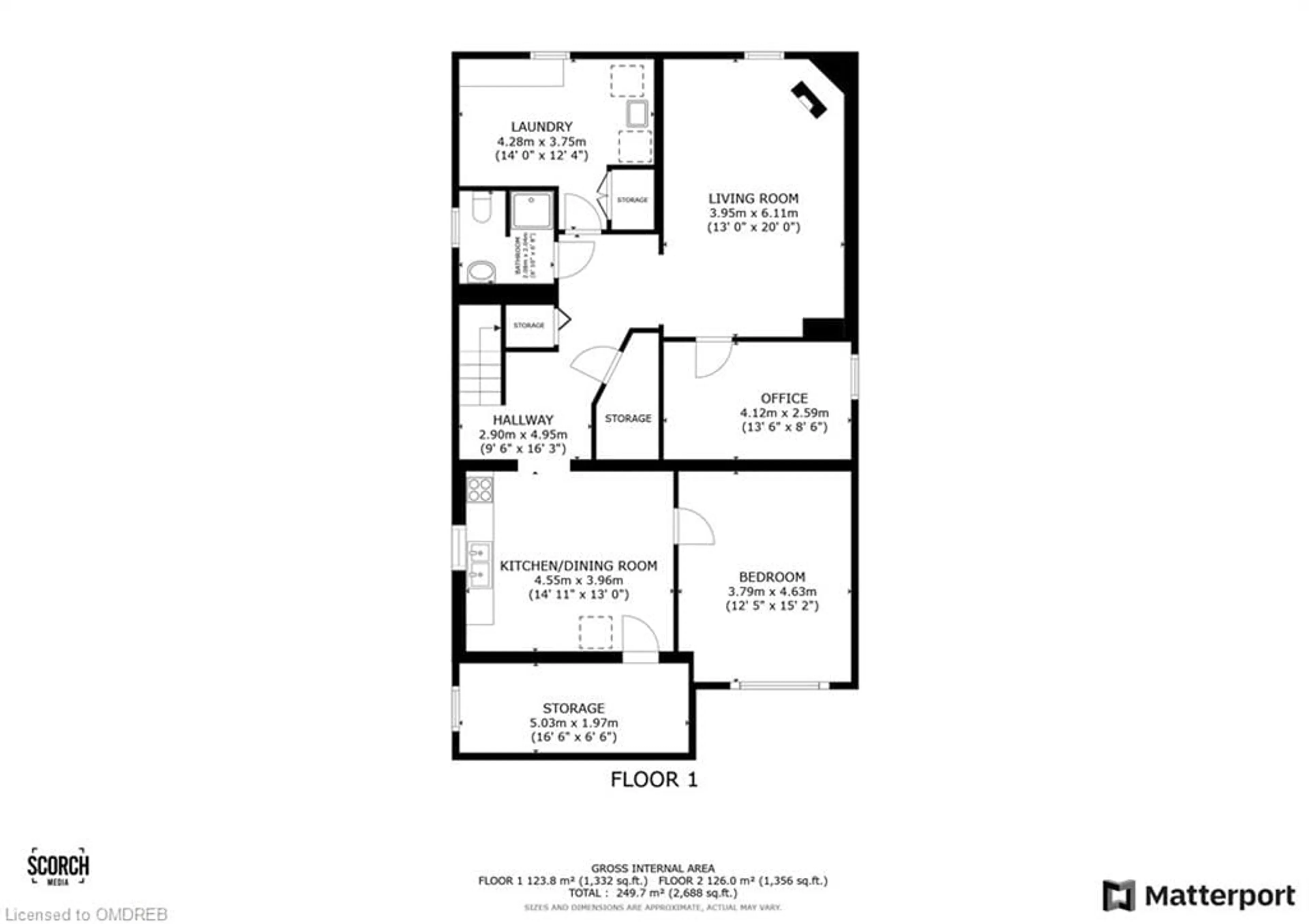 Floor plan for 253 Thistledown Blvd, Toronto Ontario M9V 1K6