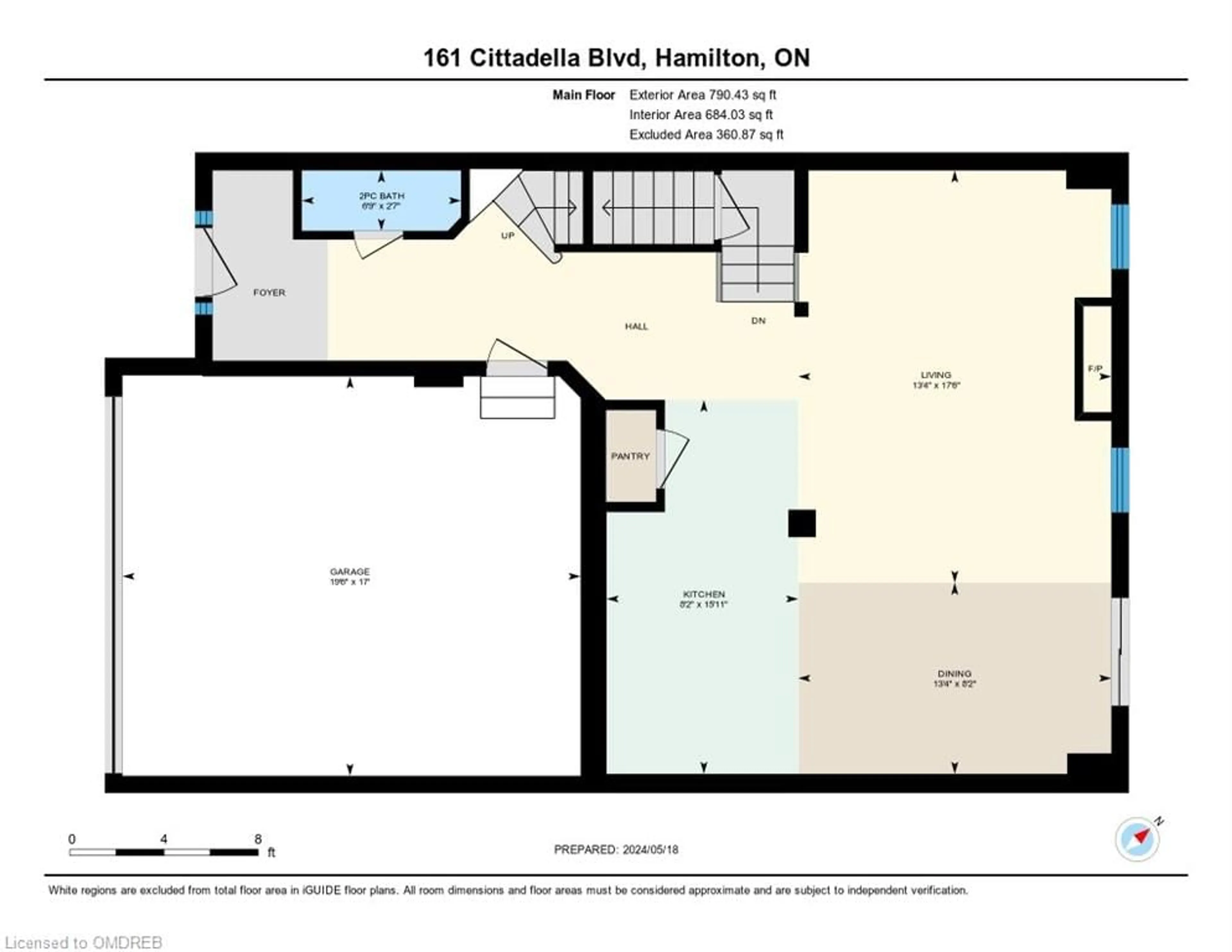 Floor plan for 161 Cittadella Blvd, Hamilton Ontario L0R 1P0