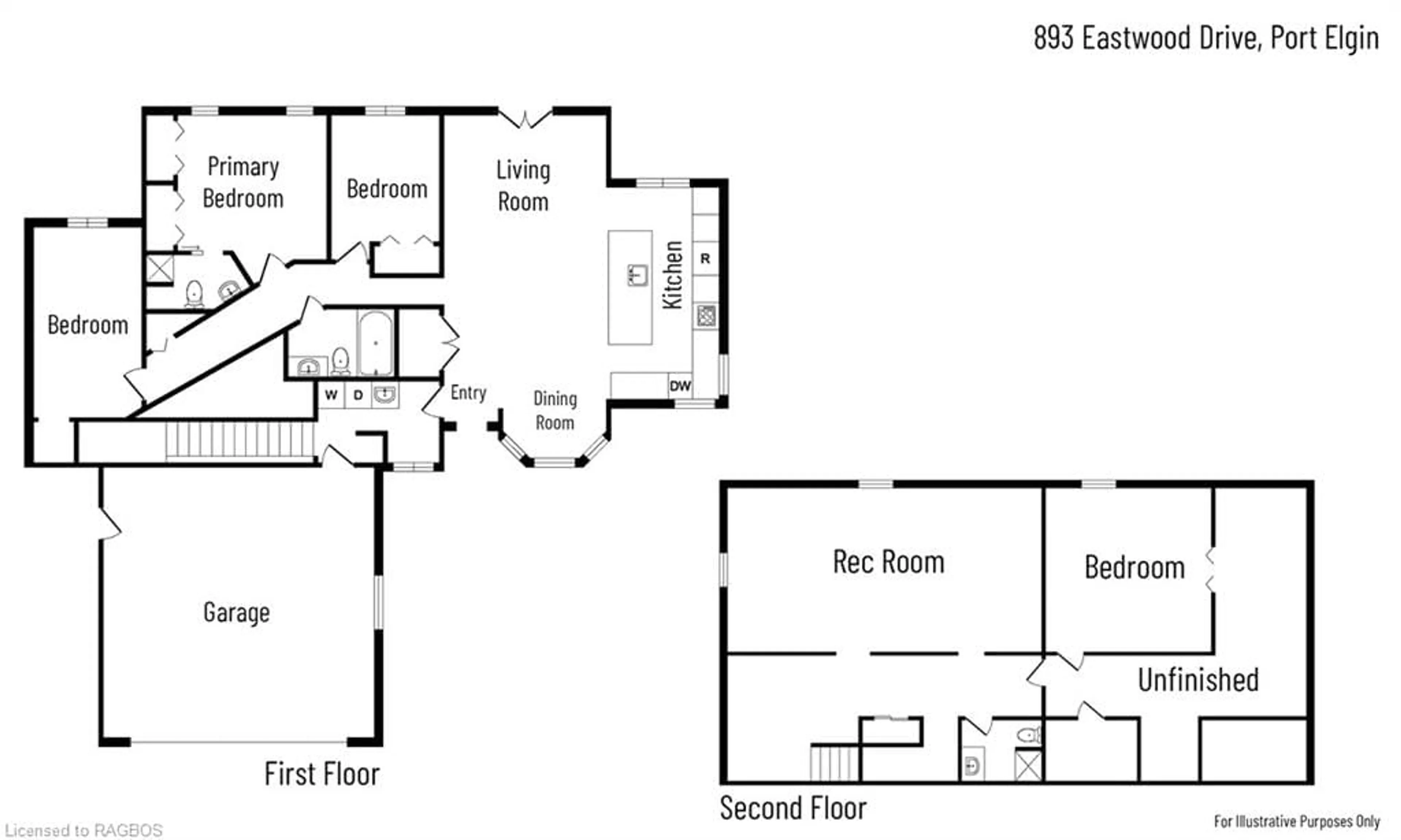 Floor plan for 893 Eastwood Dr, Port Elgin Ontario N0H 2C4