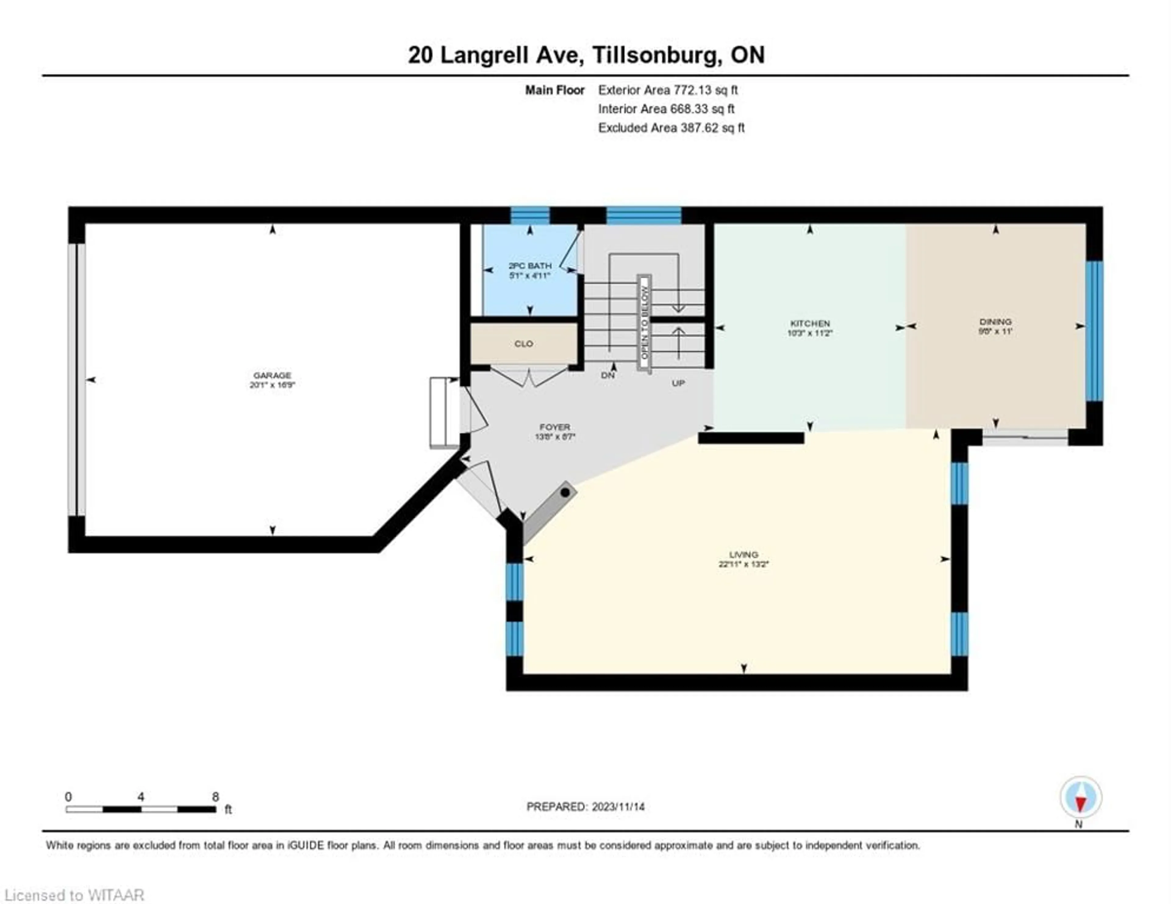 Floor plan for 20 Langrell Ave, Tillsonburg Ontario N4G 5X8