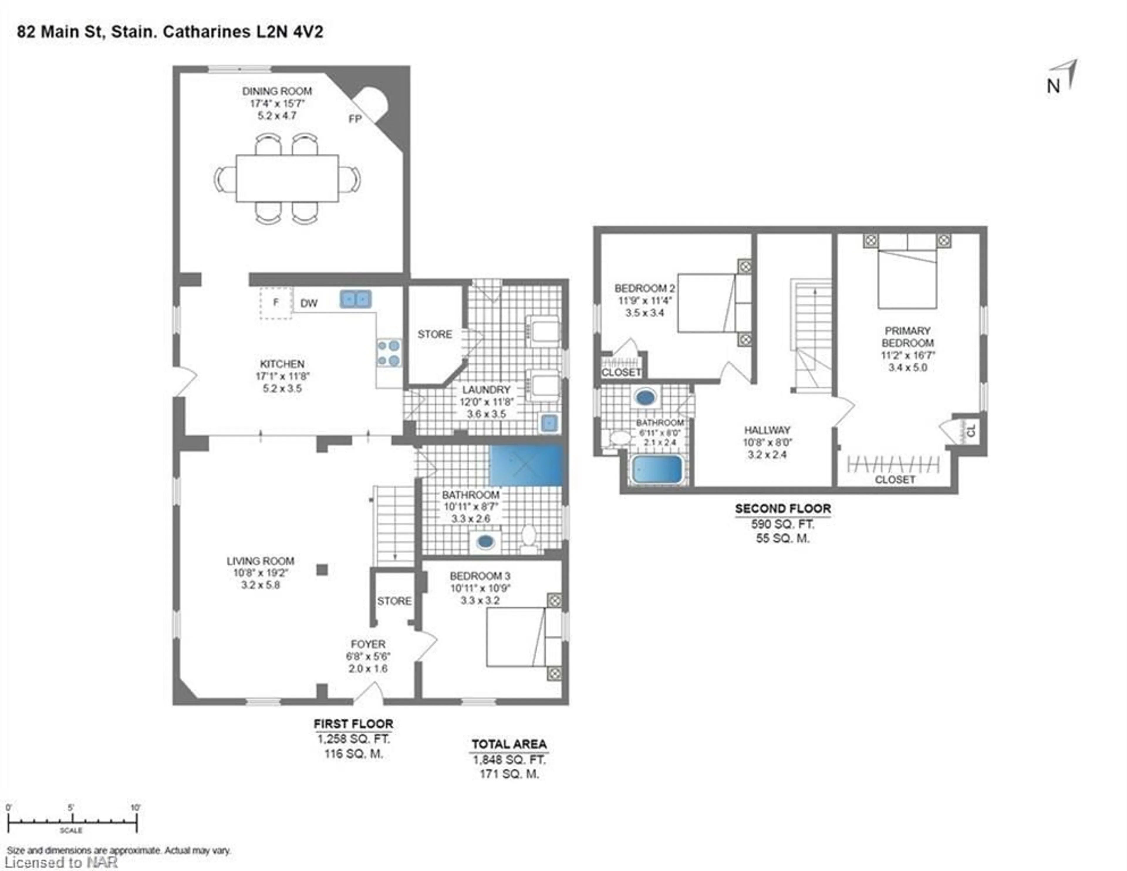 Floor plan for 82 Main St, St. Catharines Ontario L2N 4V2