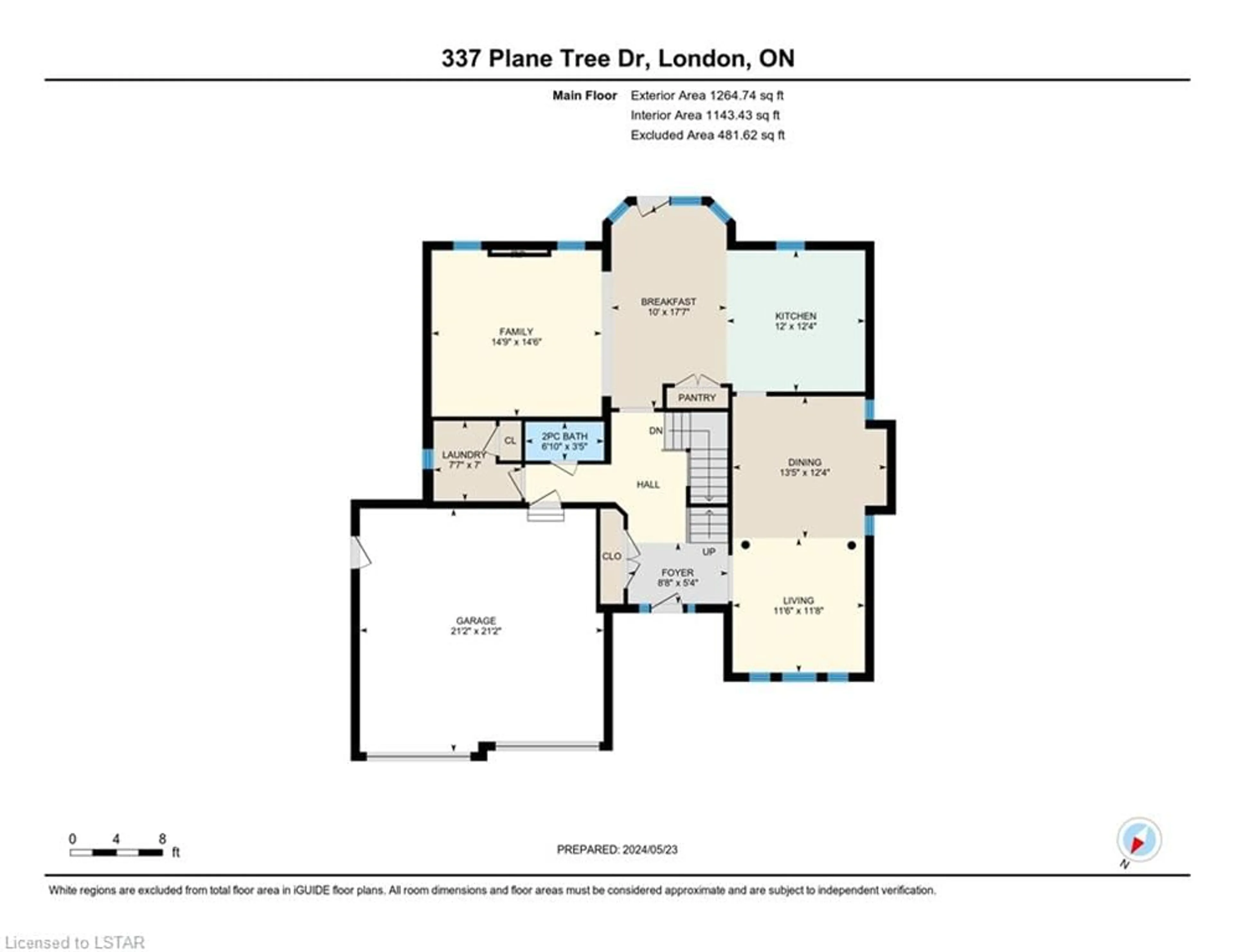 Floor plan for 337 Plane Tree Dr, London Ontario N6G 5J2