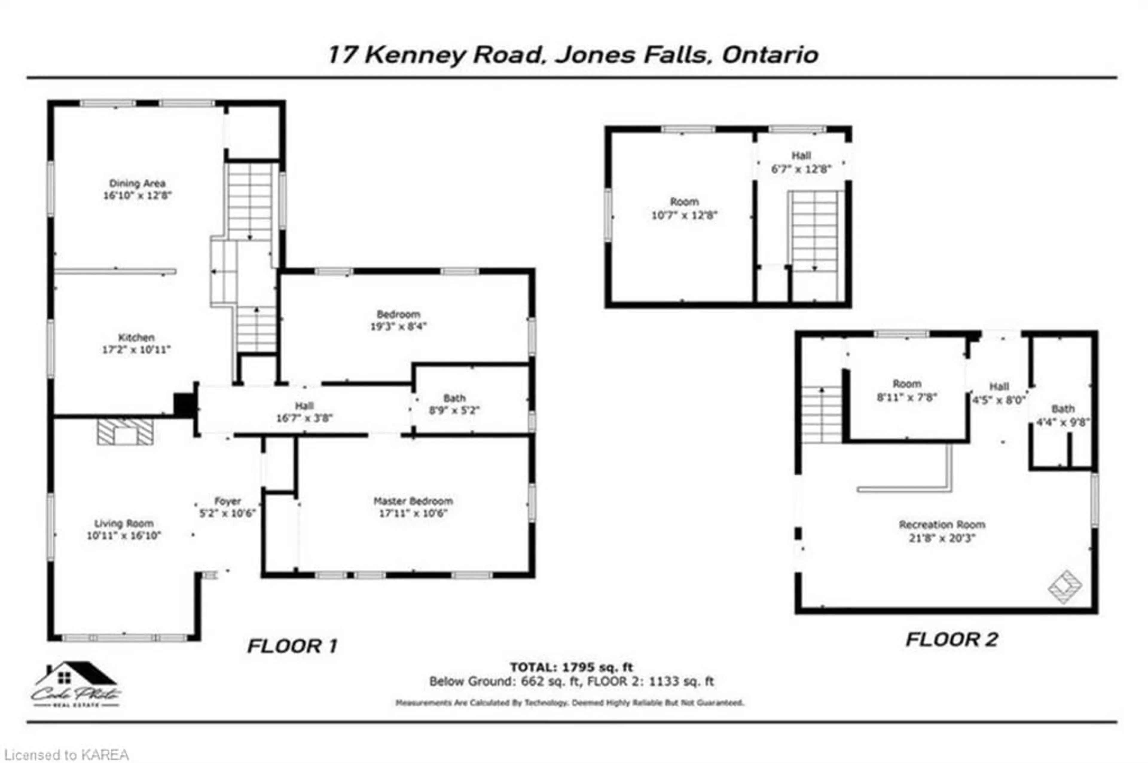 Floor plan for 17 Kenney Rd, Rideau Lakes Ontario K0G 1E0