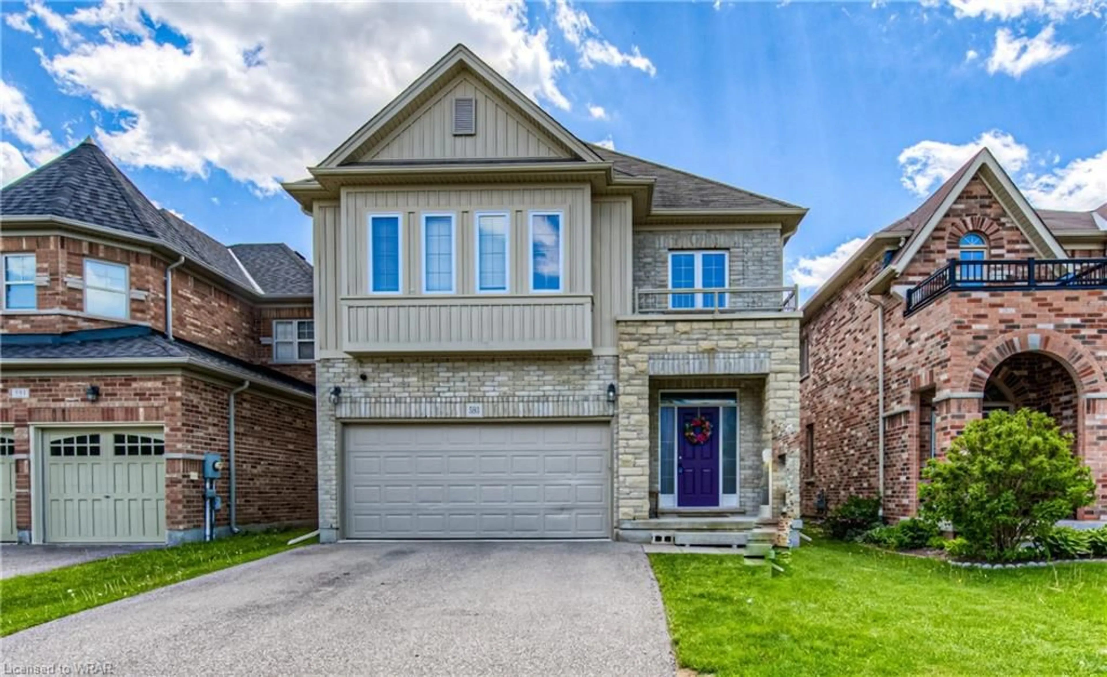 Home with brick exterior material for 593 Pinery Trail, Waterloo Ontario N2V 2Y3