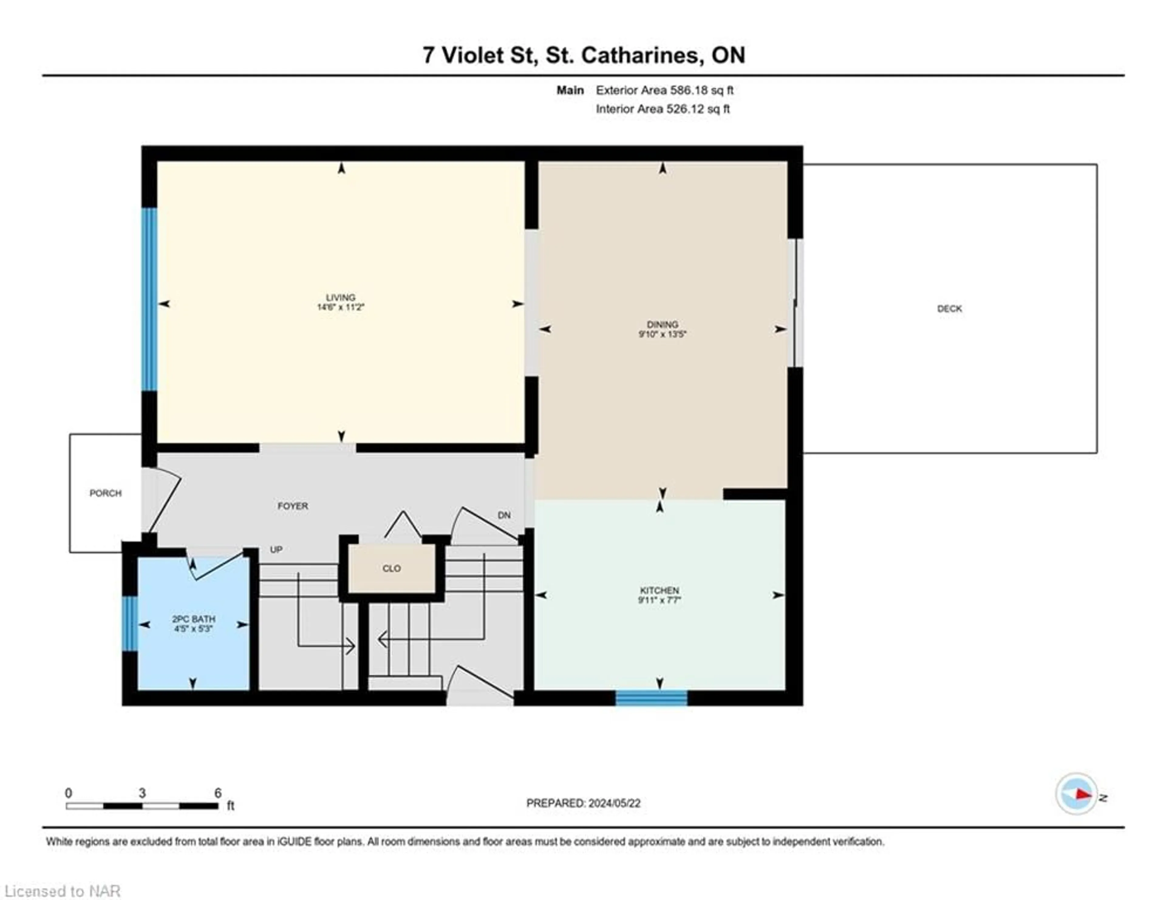 Floor plan for 7 Violet St, St. Catharines Ontario L2S 2X1