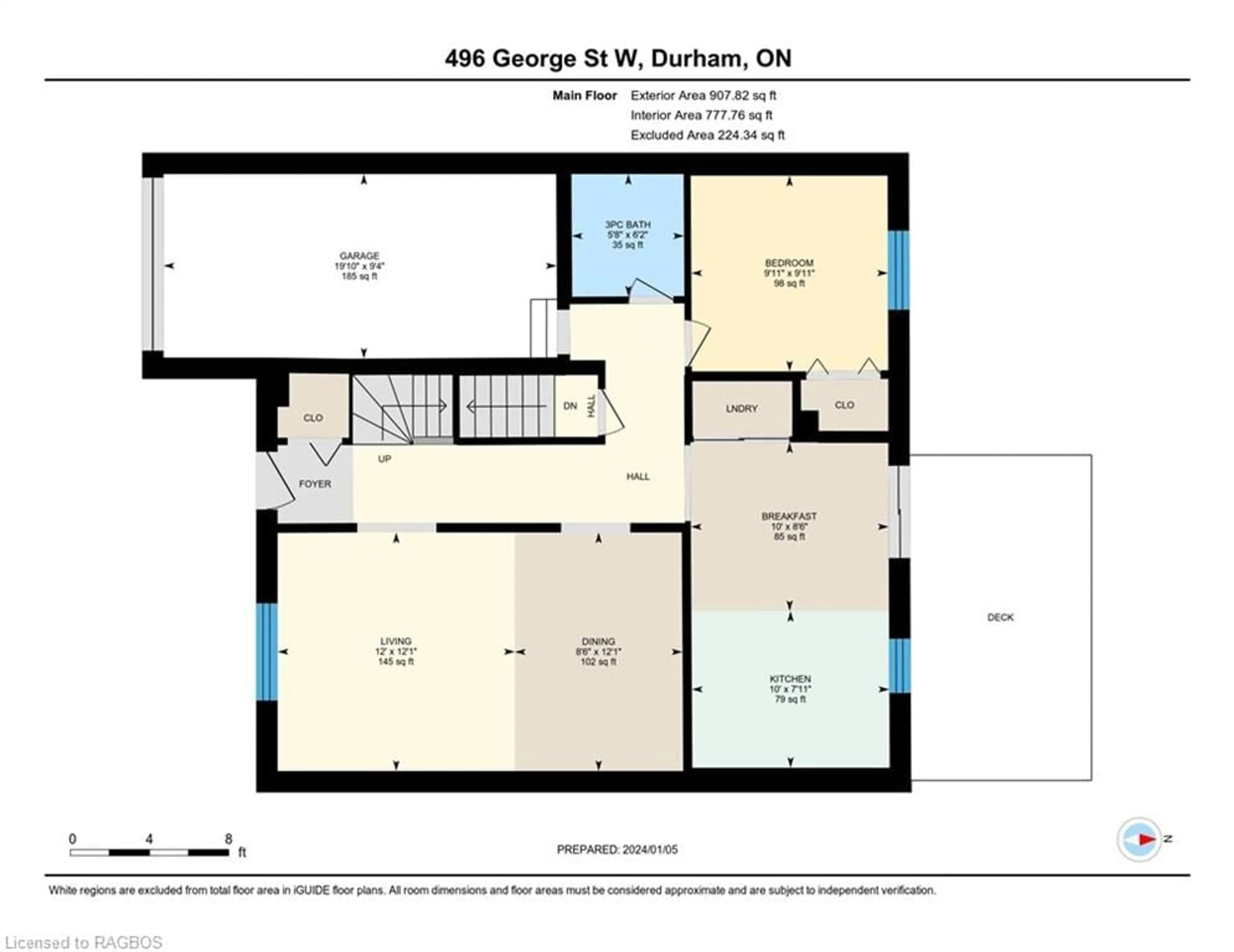 Floor plan for 496 George St, Durham Ontario N0G 1R0