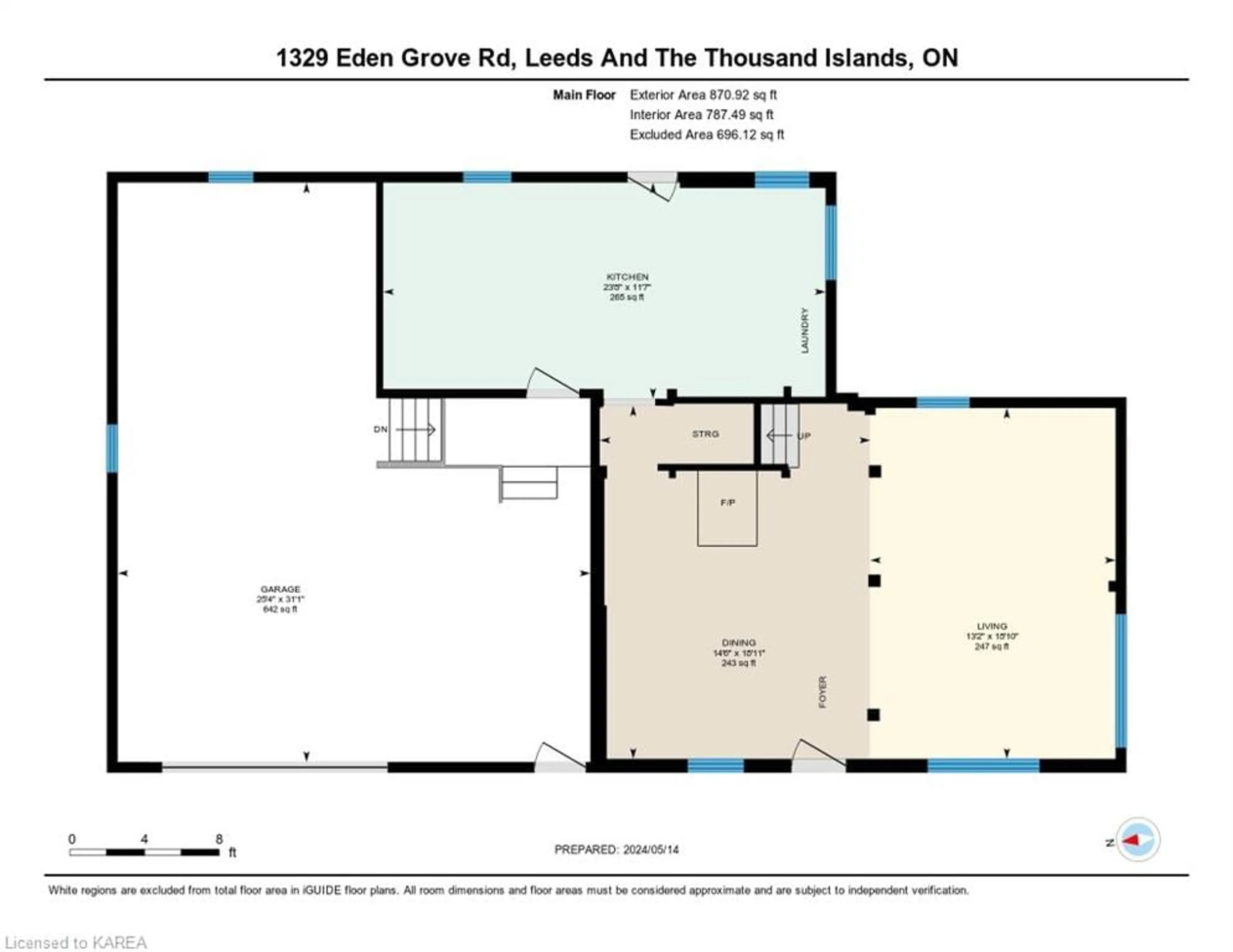 Floor plan for 1329 Eden Grove Rd, Lansdowne Ontario K0E 1L0