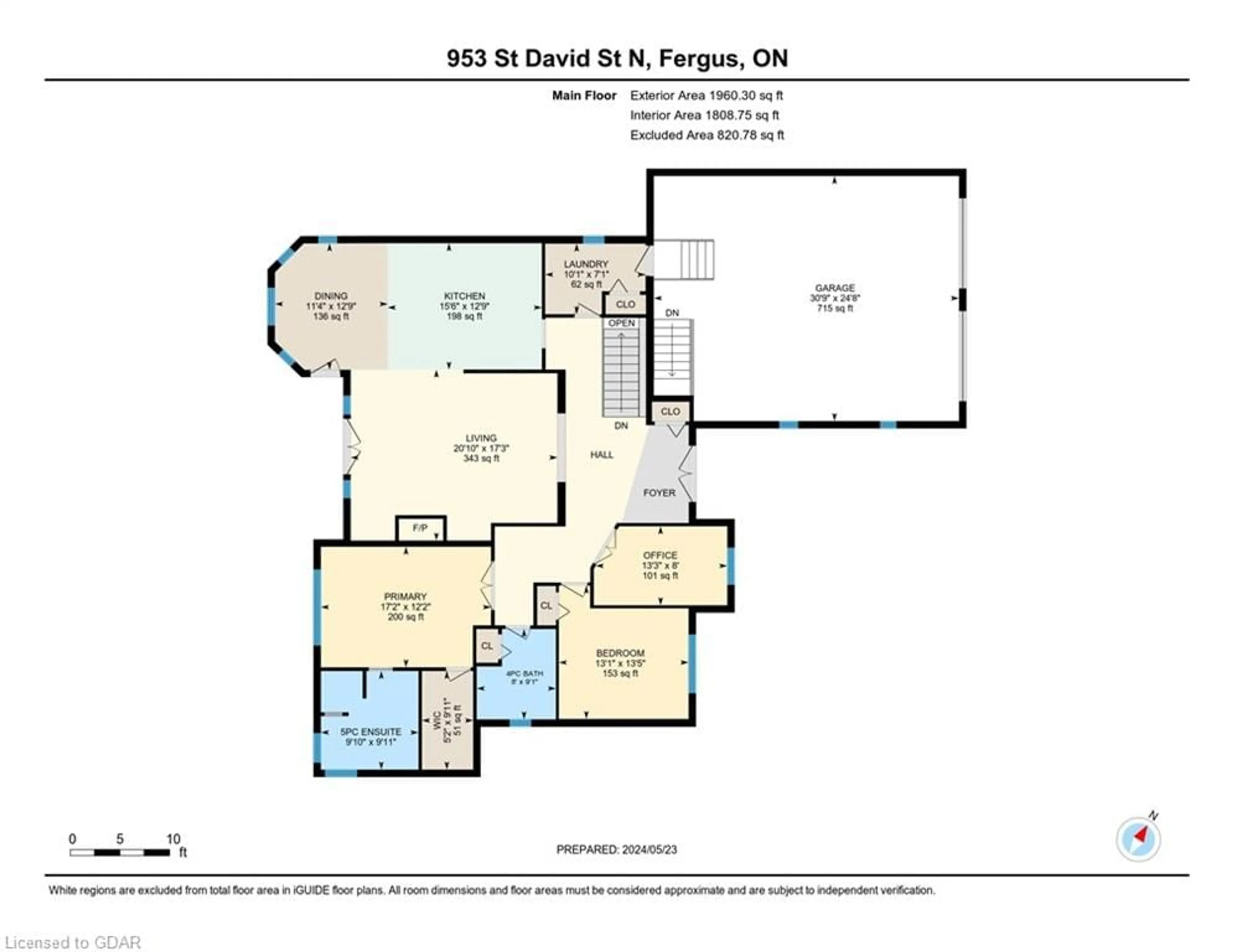 Floor plan for 953 St David St, Fergus Ontario N1M 2W3