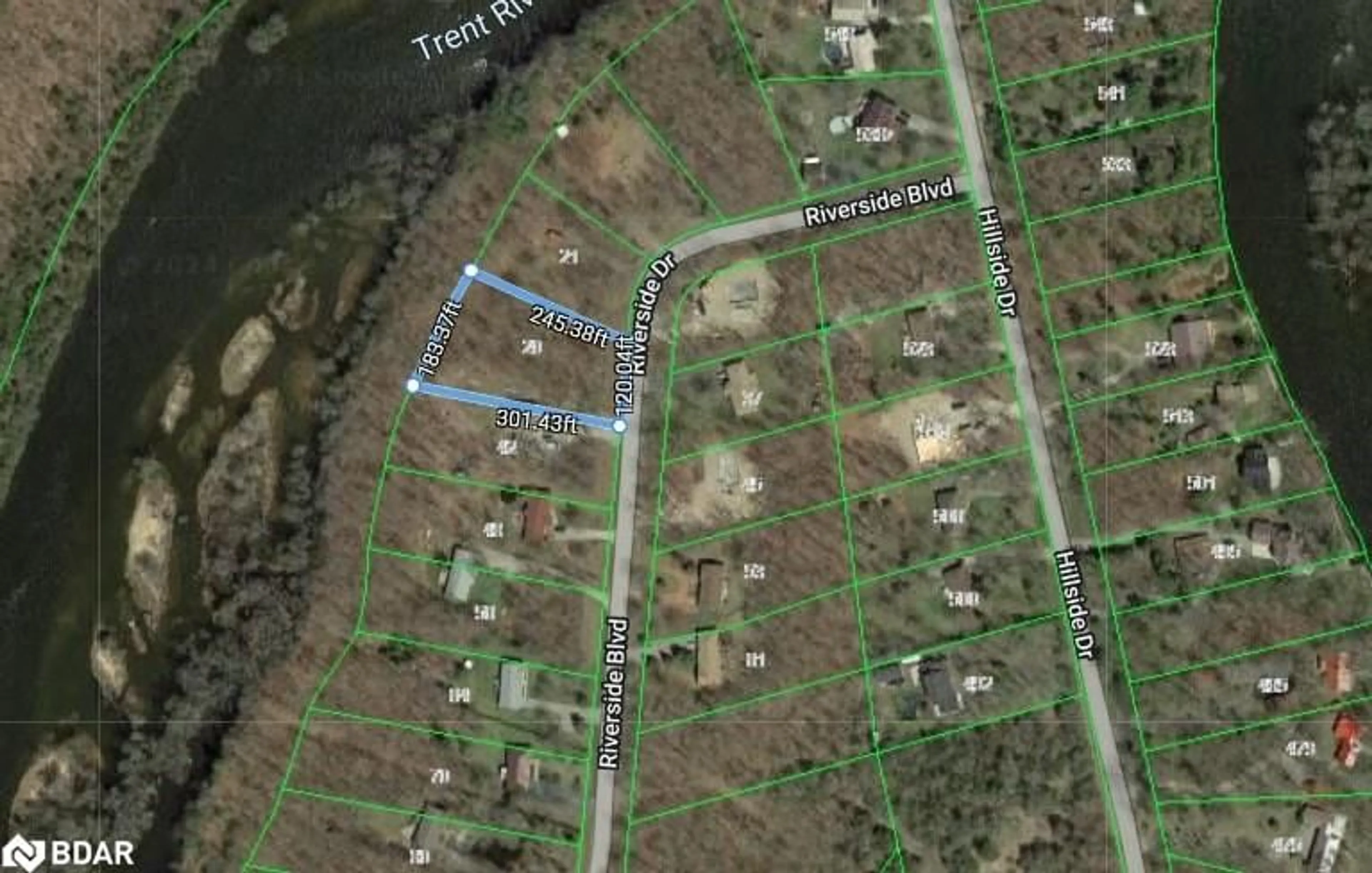 Picture of a map for 20 Riverside Drive Dr, Campbellford Ontario K0K 1L0