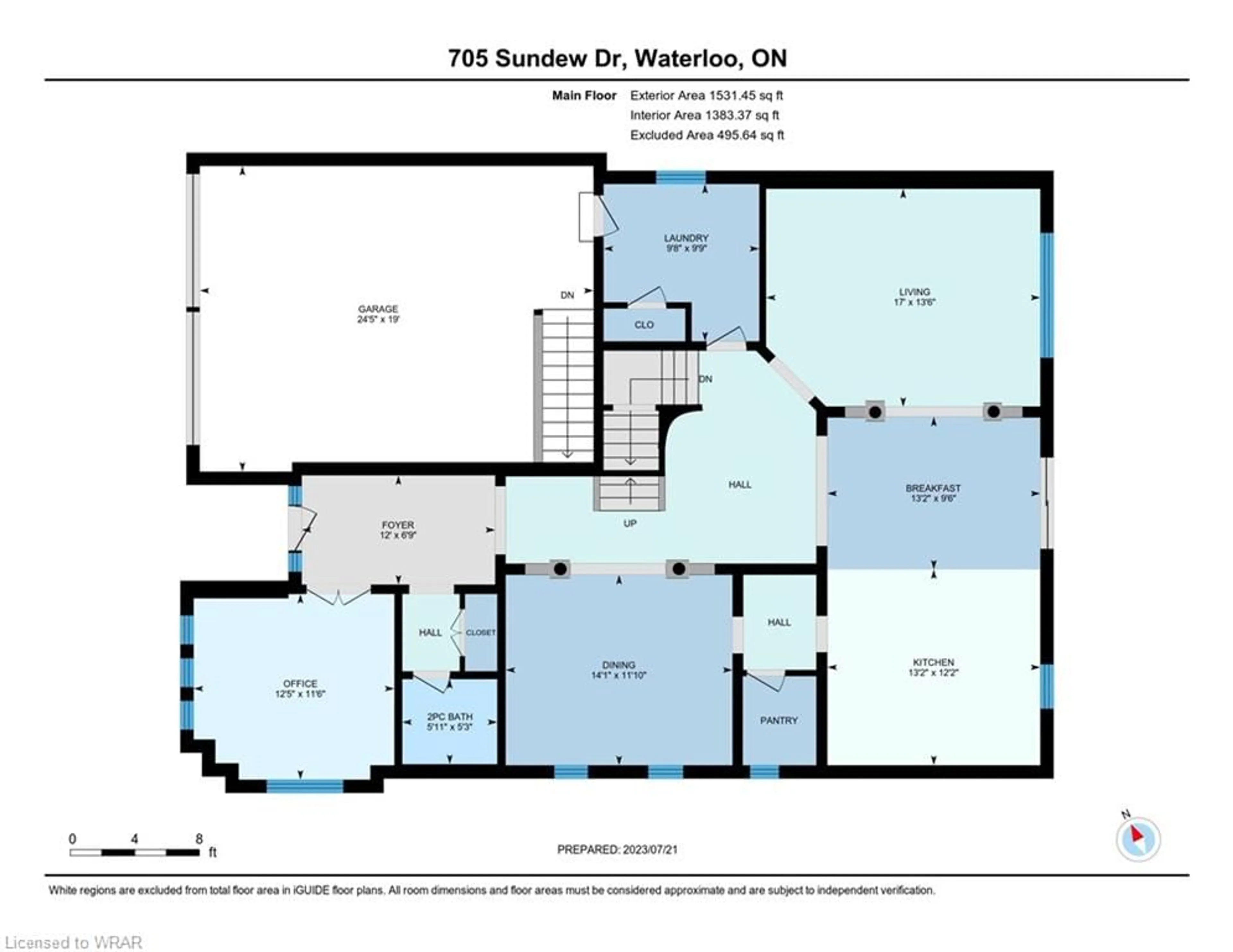 Floor plan for 705 Sundew Dr, Waterloo Ontario N2V 0C4