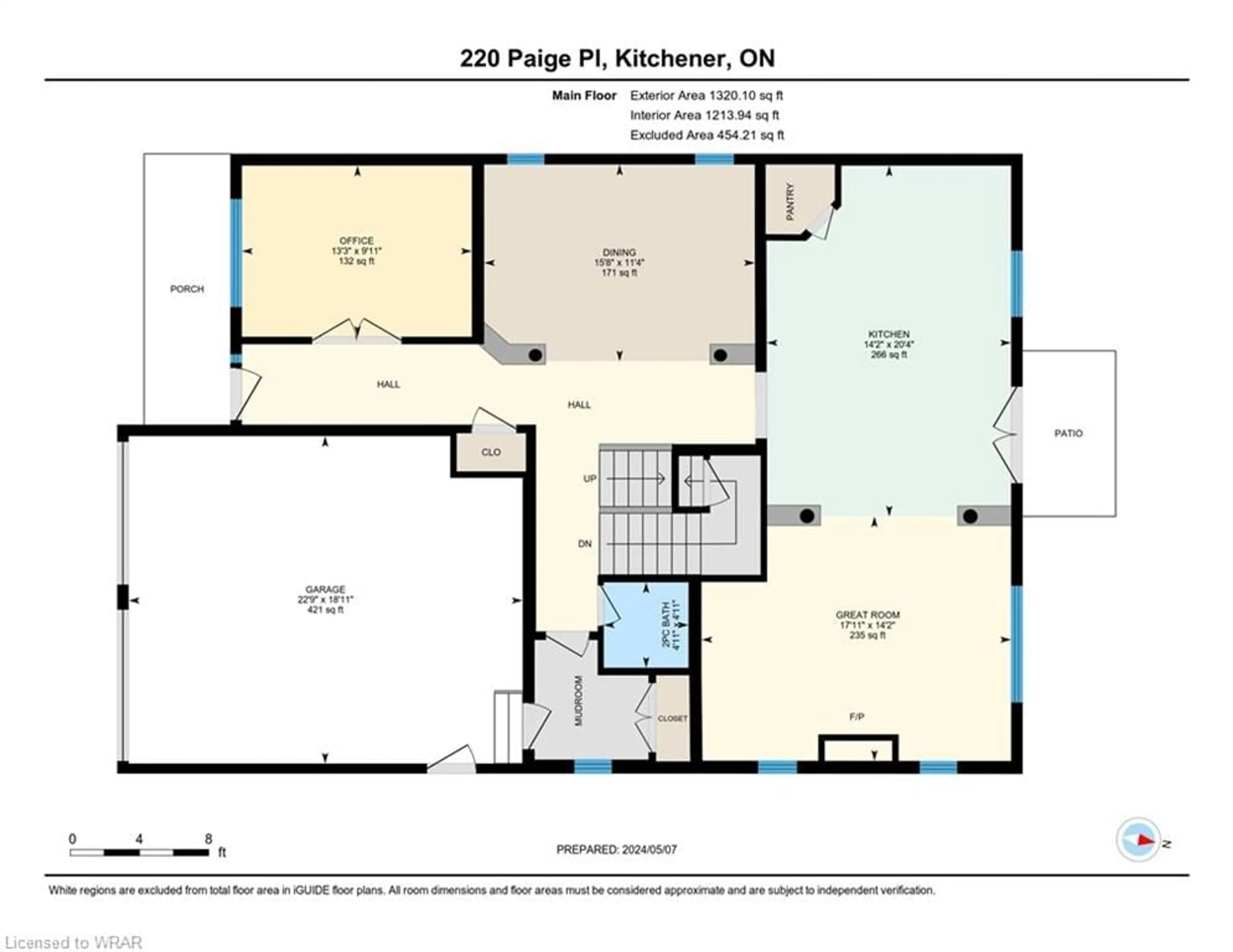 Floor plan for 220 Paige Pl, Kitchener Ontario N2K 4P5