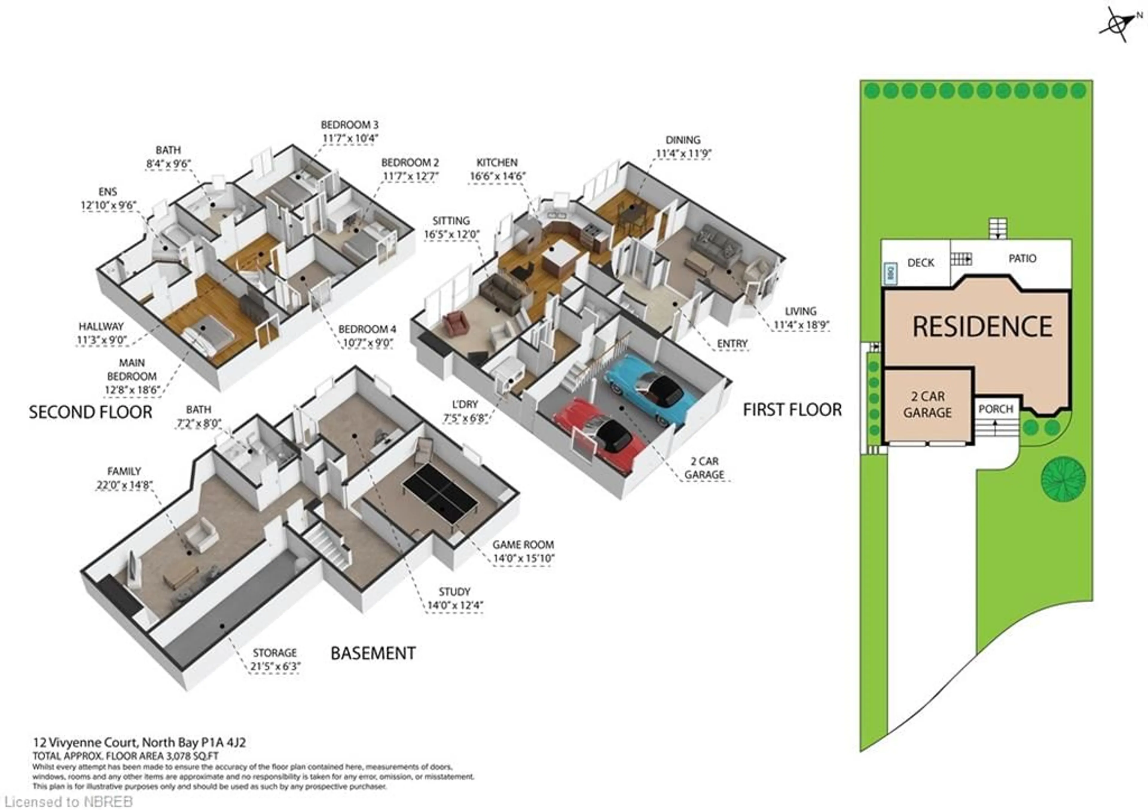 Floor plan for 12 Vivyenne Crt, North Bay Ontario P1A 4J2