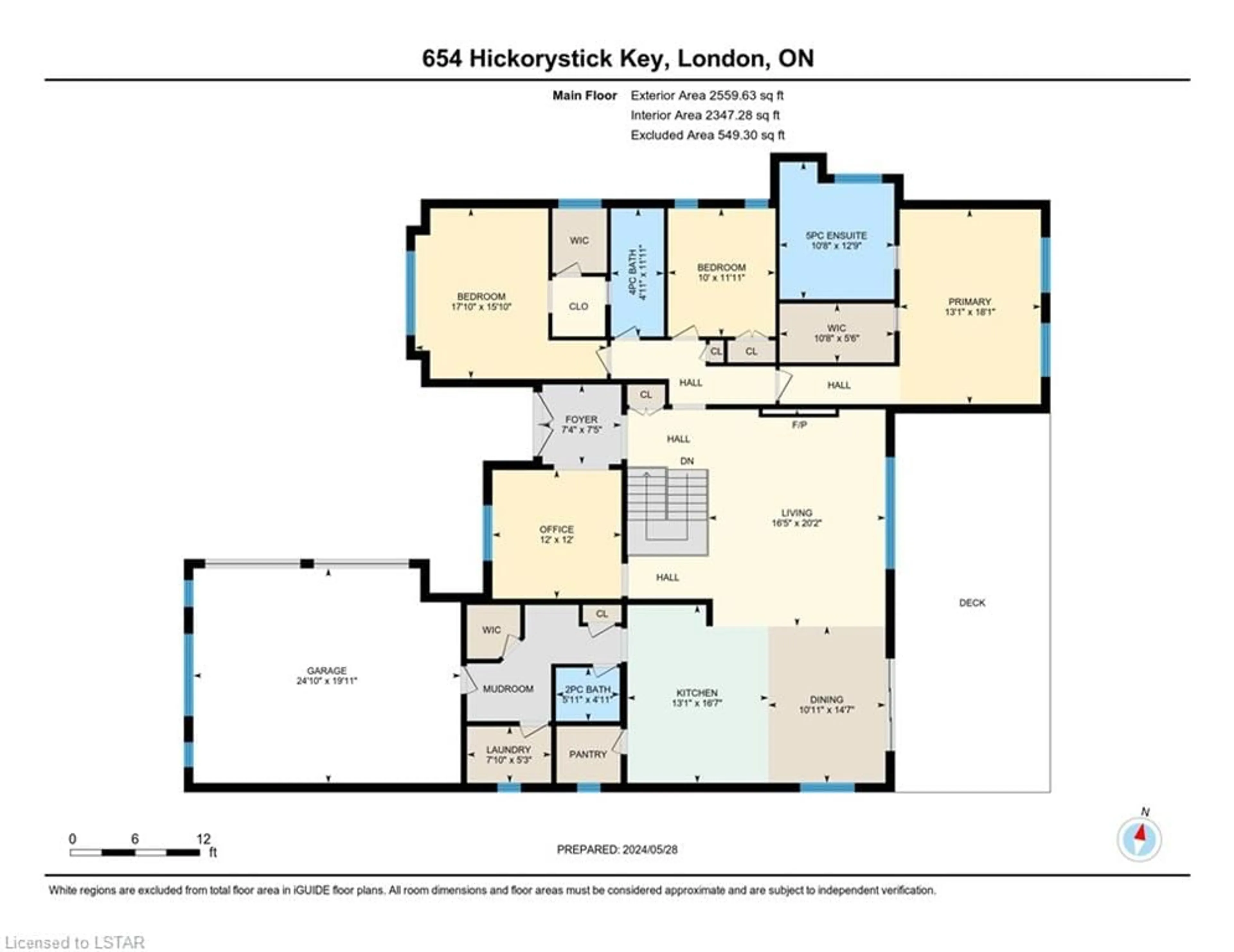 Floor plan for 654 Hickorystick KEY, London Ontario N8G 0M8